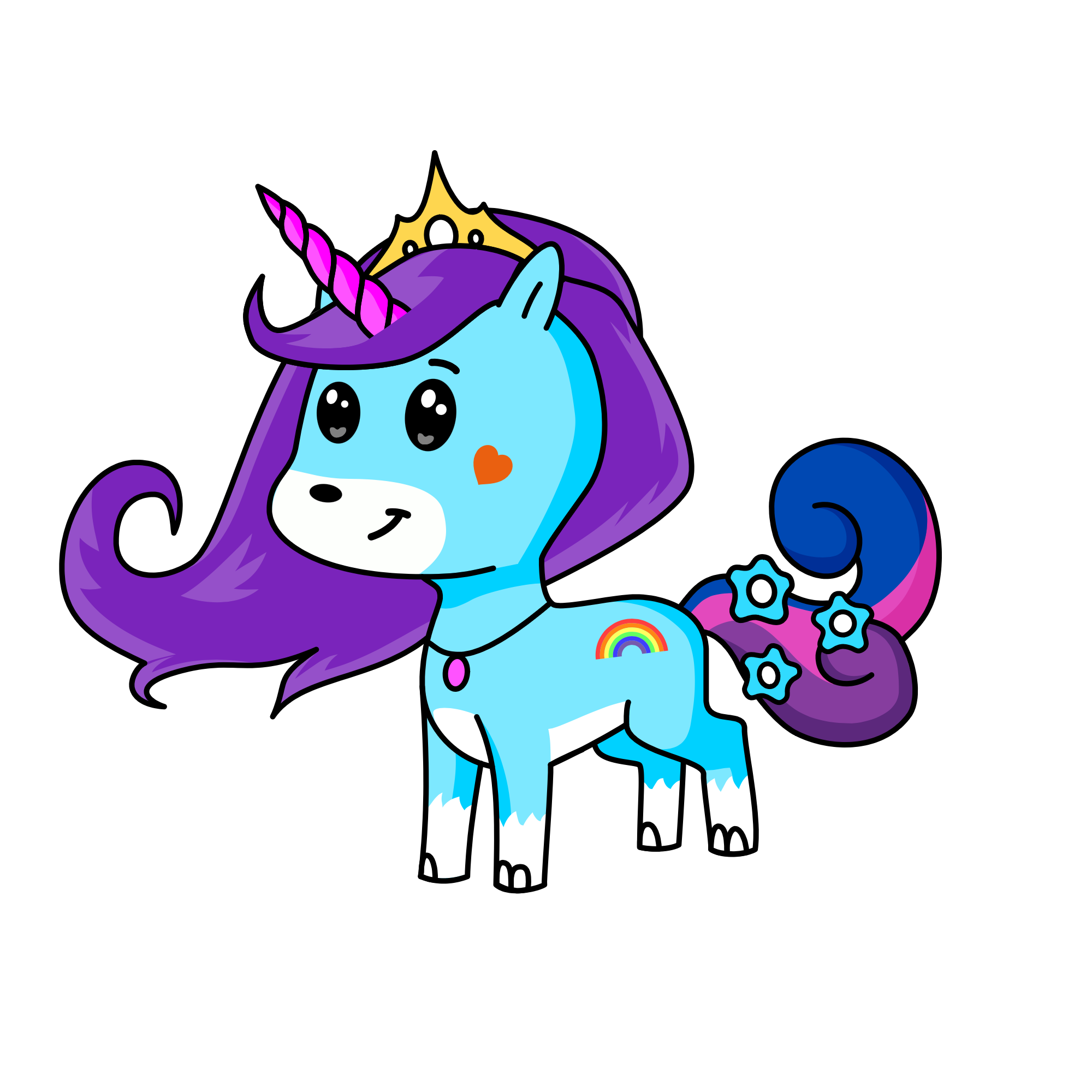 Rainbow, the unicorn
