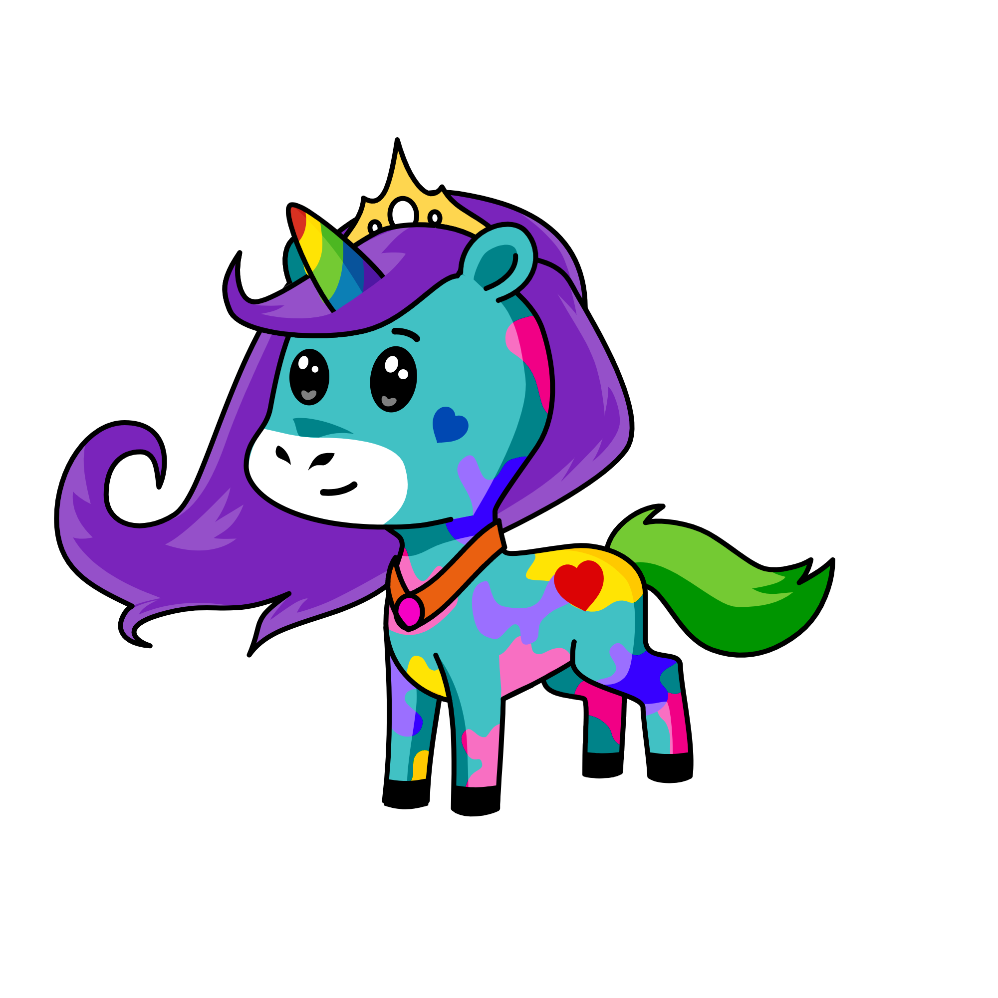 Rainbow Princess, the unicorn