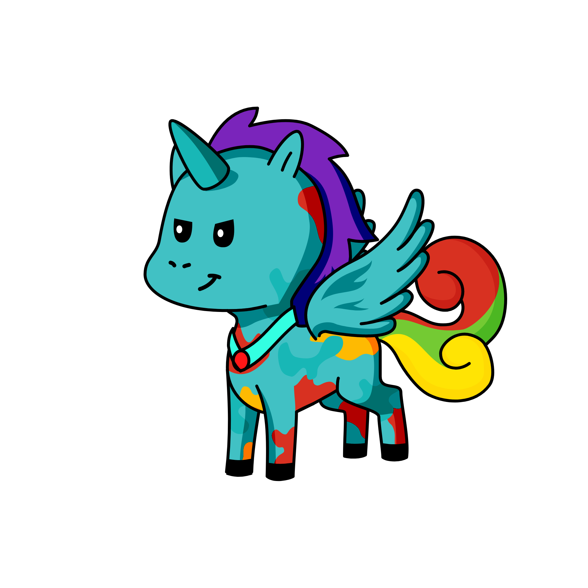 Rainbow Dash, the unicorn