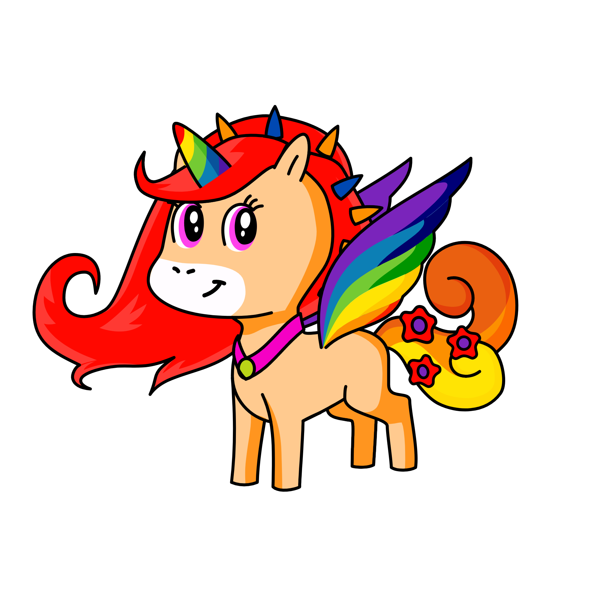 Rainbow, the unicorn