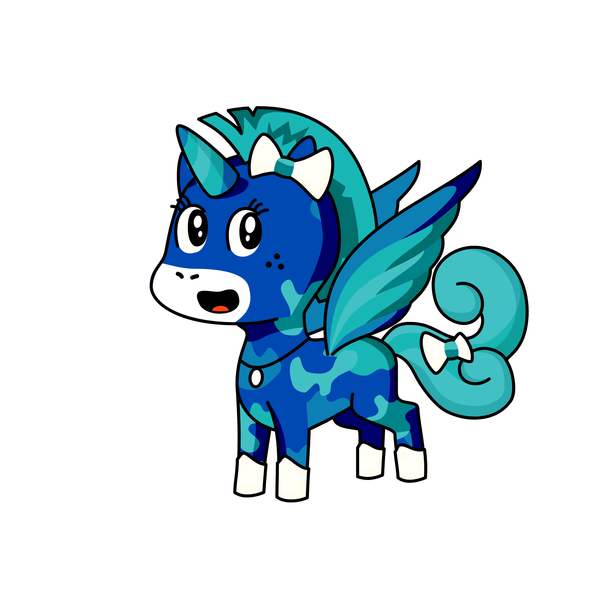 𝒜𝓆𝓊𝒶, the unicorn