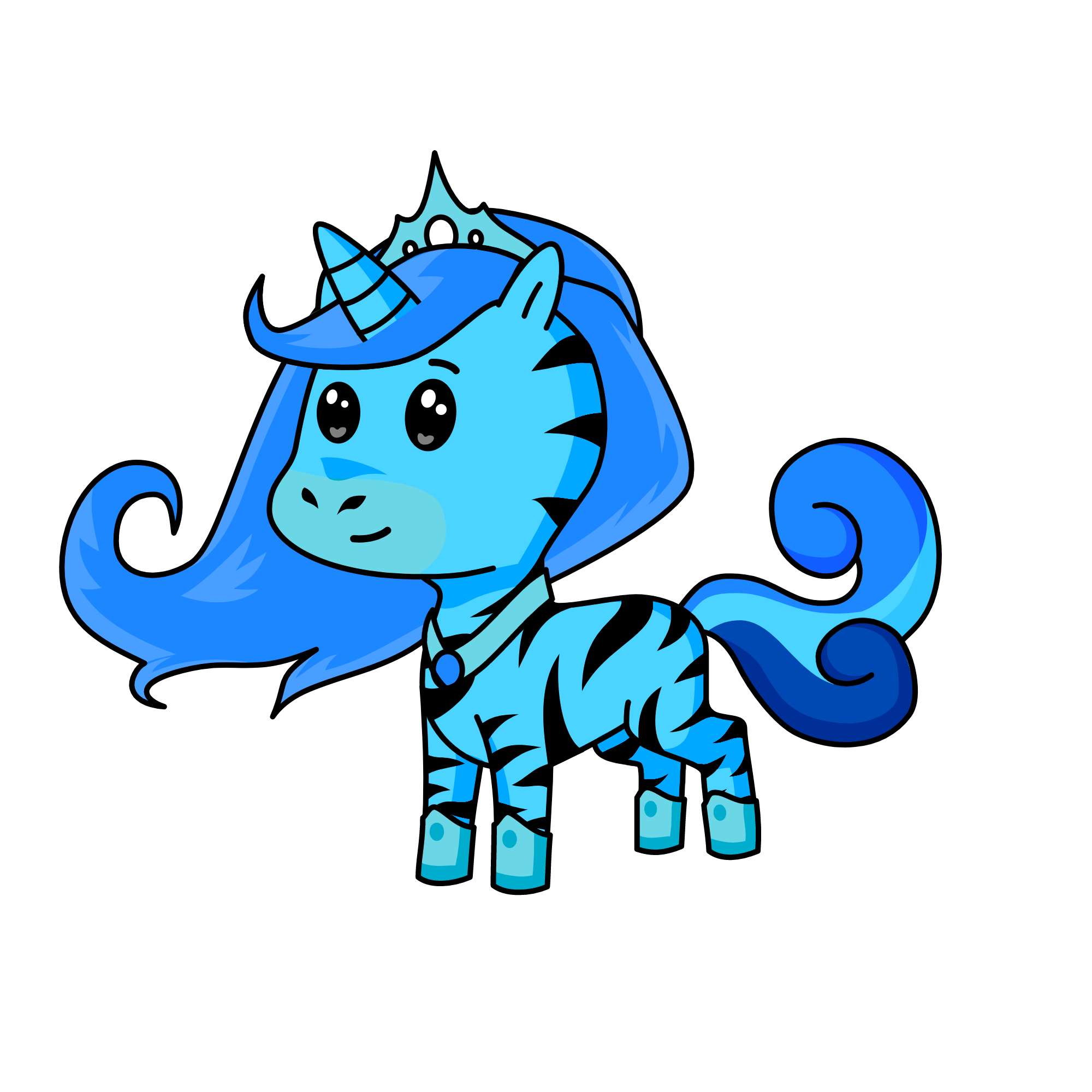 BLUE, the unicorn