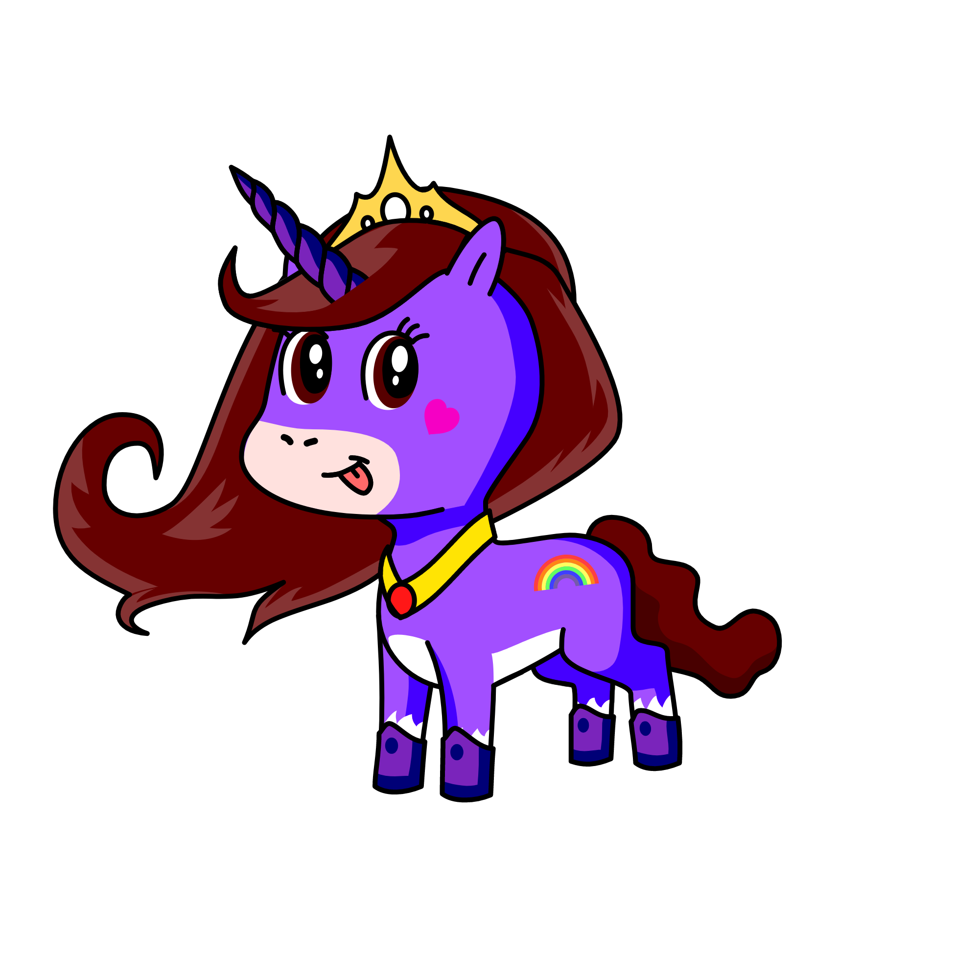 Rainbow, the unicorn