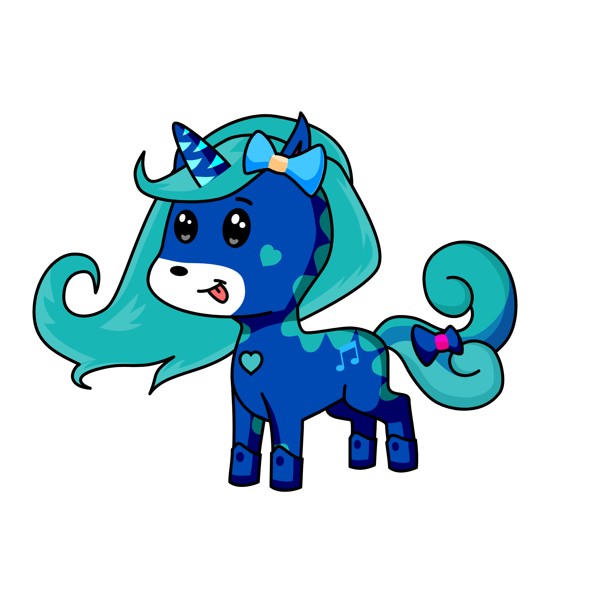 icy blue, the unicorn