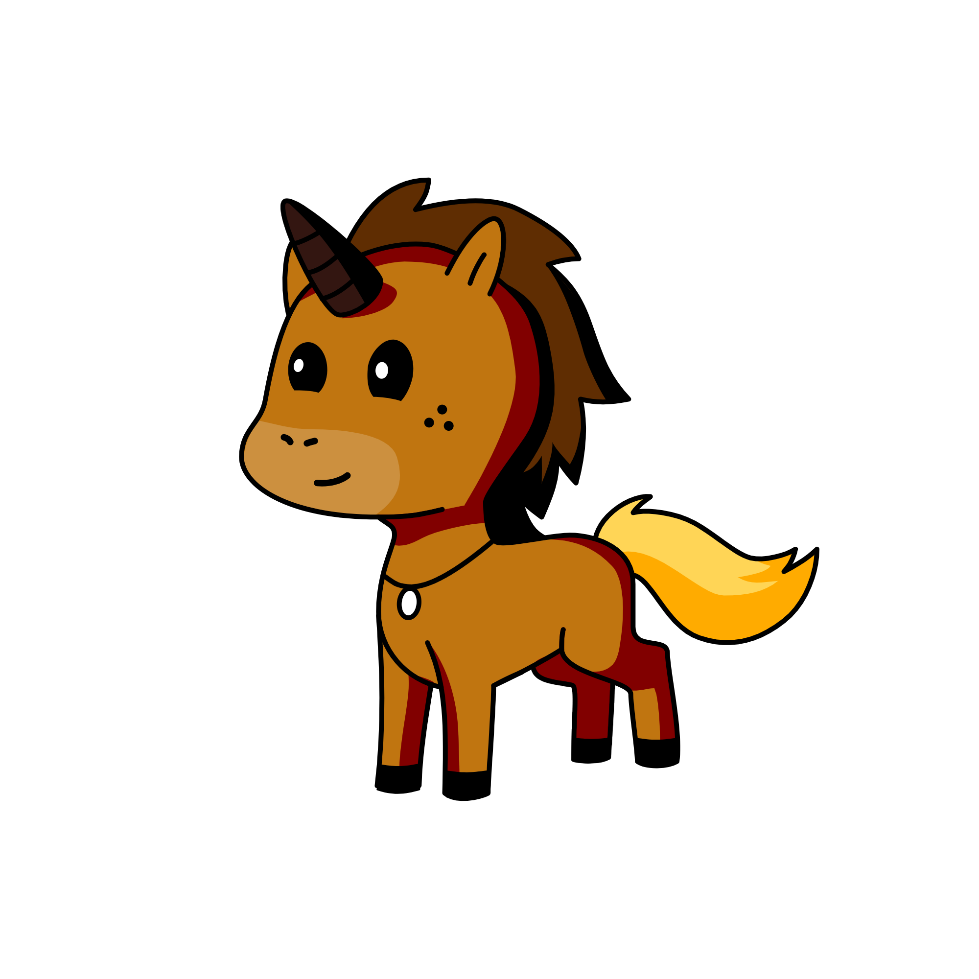 Browny, the unicorn