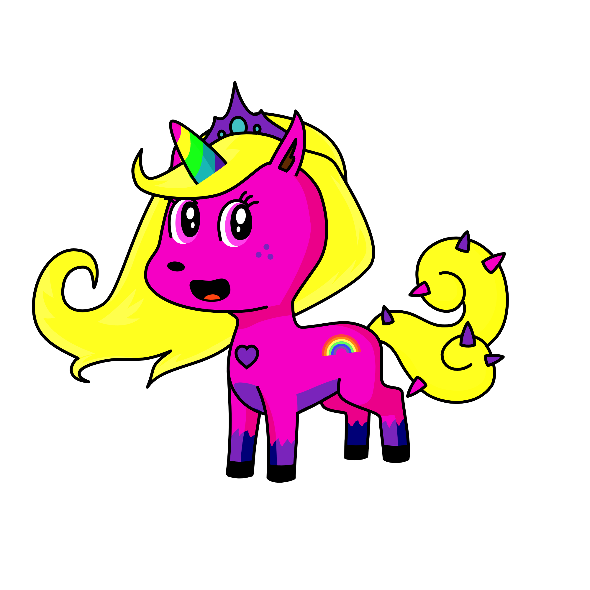 Pink Queen, the unicorn