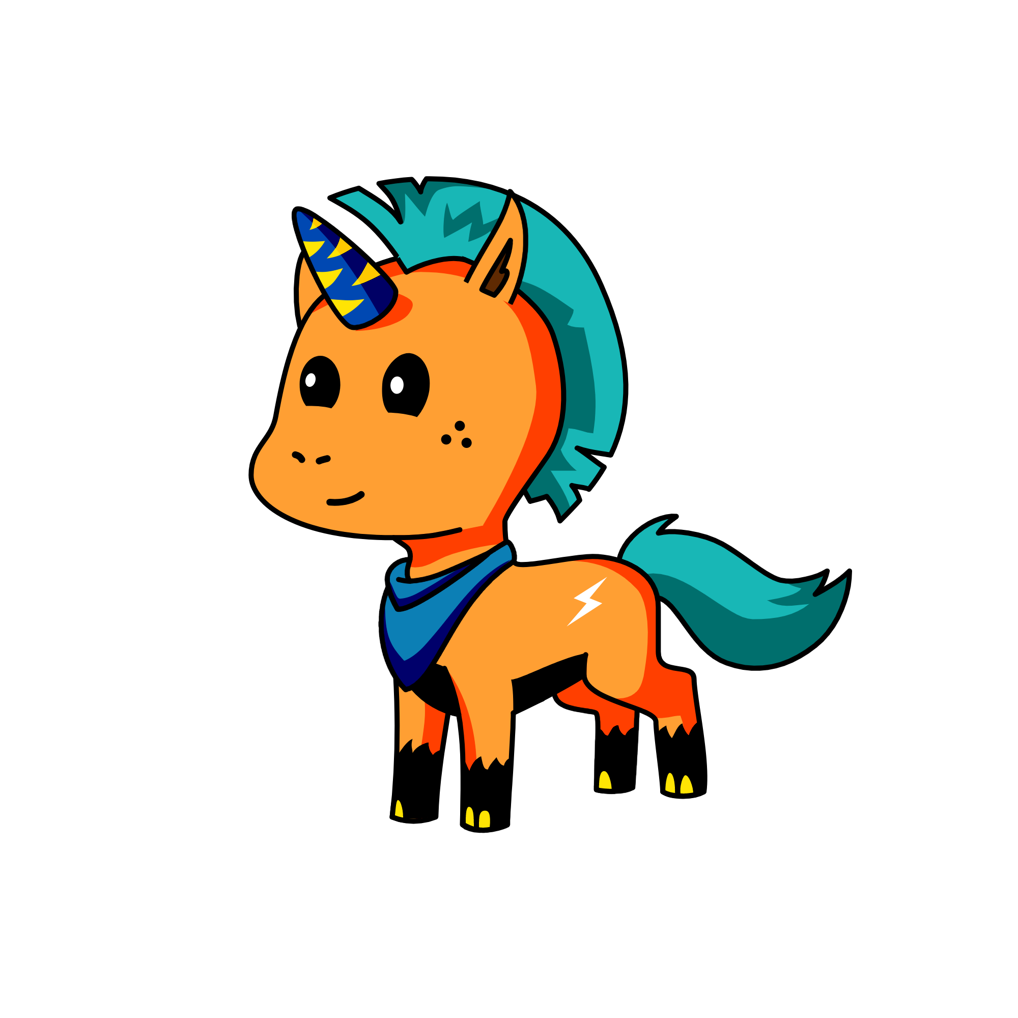 Zena the Fiesty, the unicorn