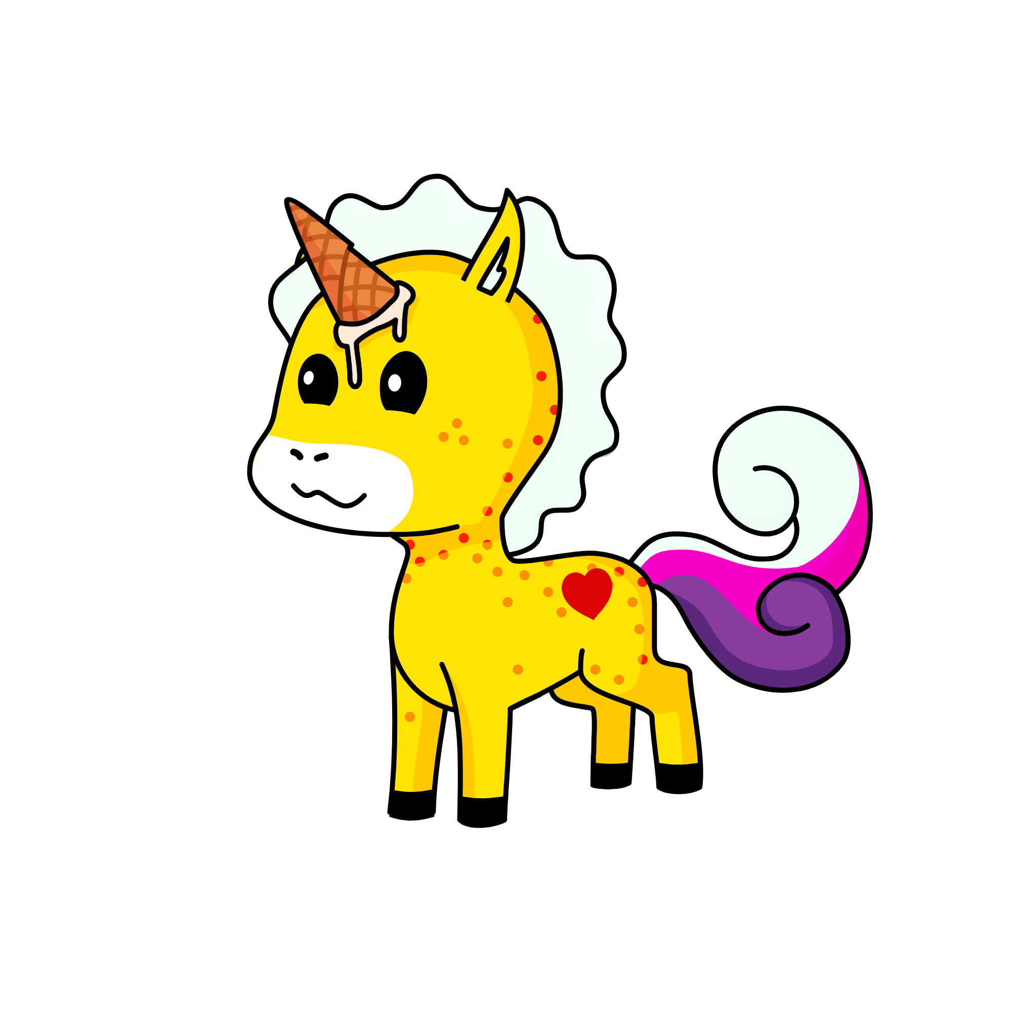 banana icecorn, the unicorn