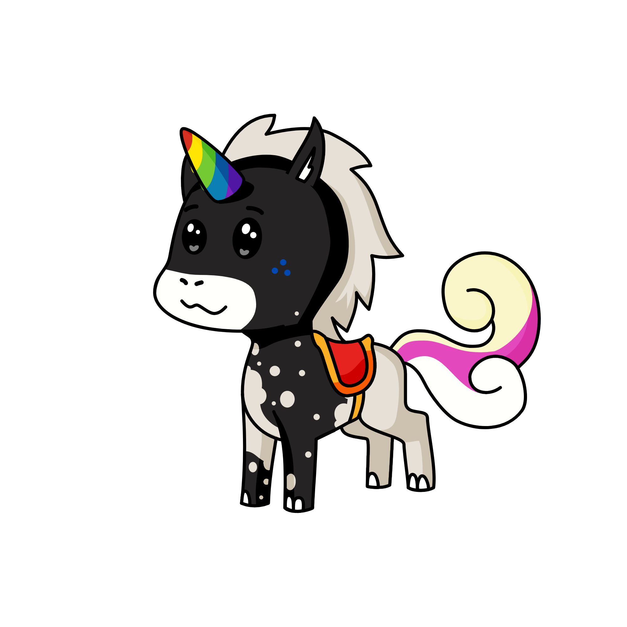 blacky, the unicorn