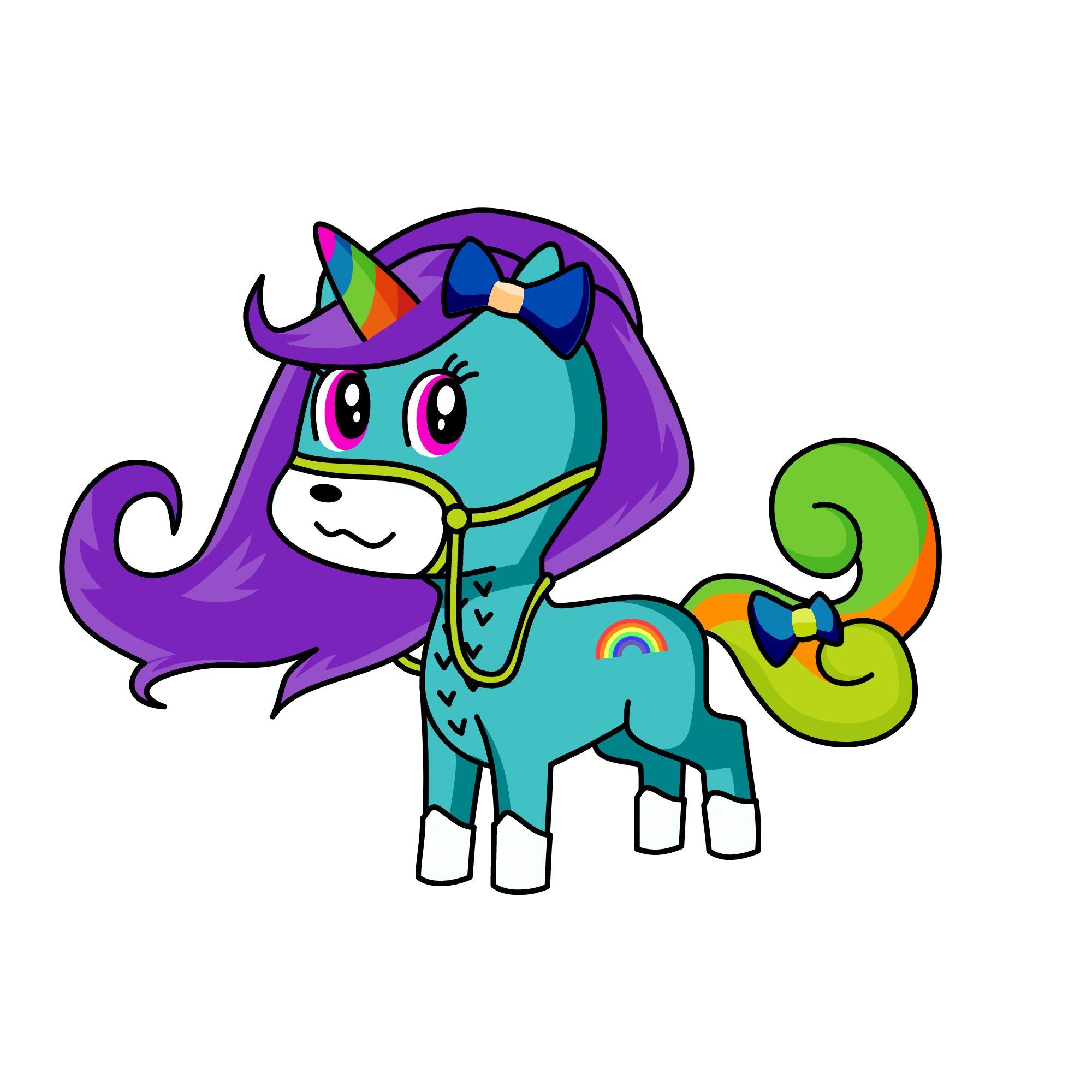 Rainbow dash, the unicorn