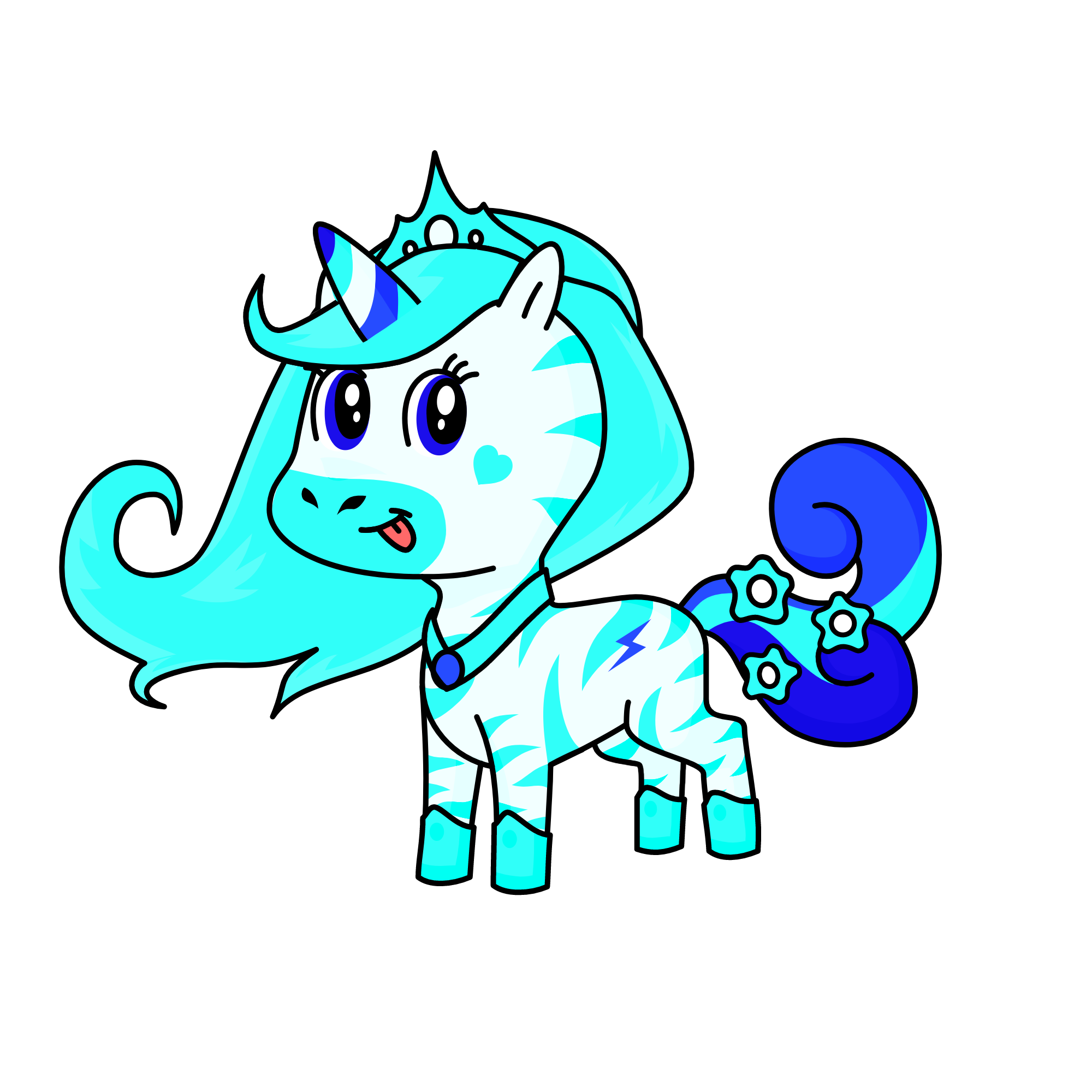 snowy jr, the unicorn