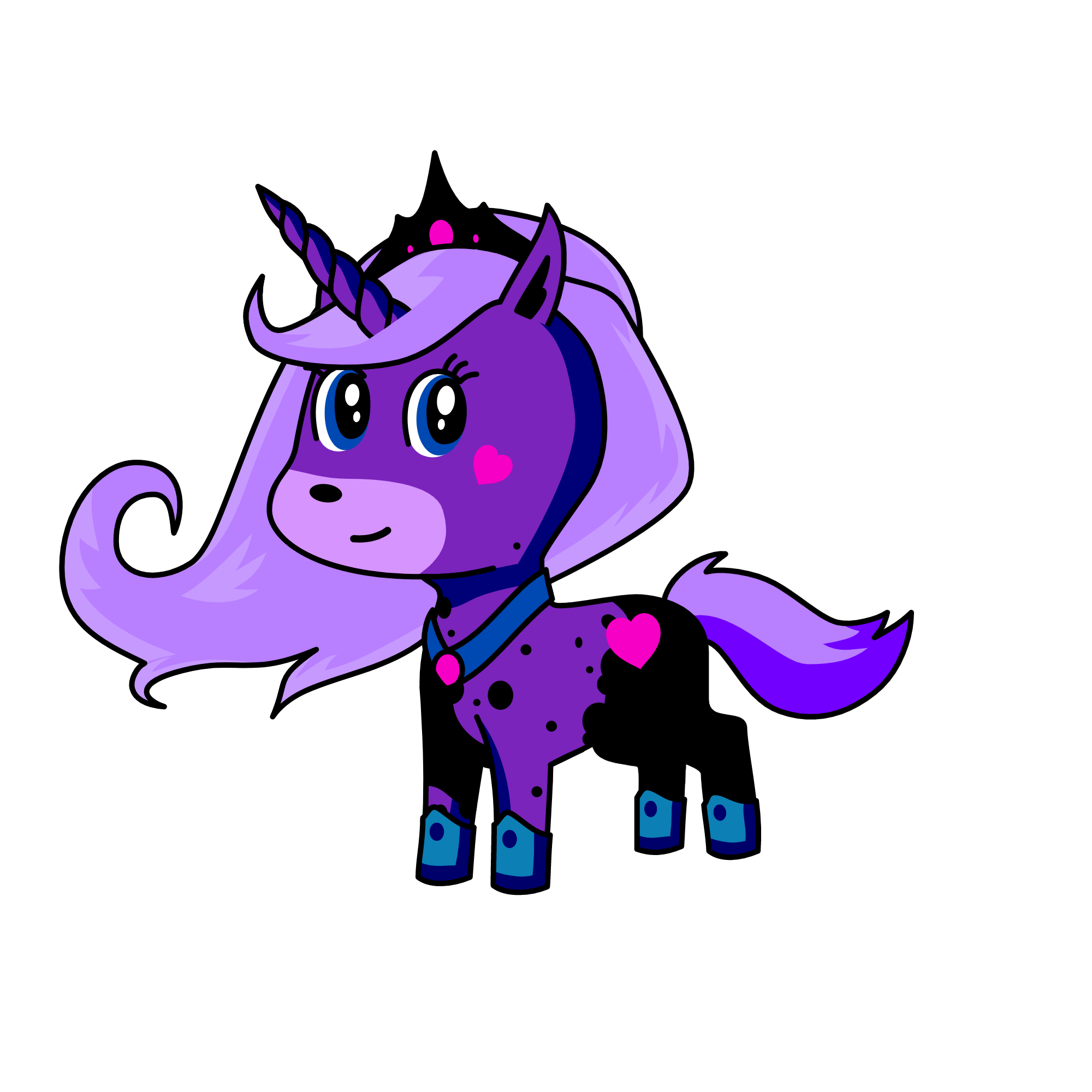 Dark Lavender, the unicorn