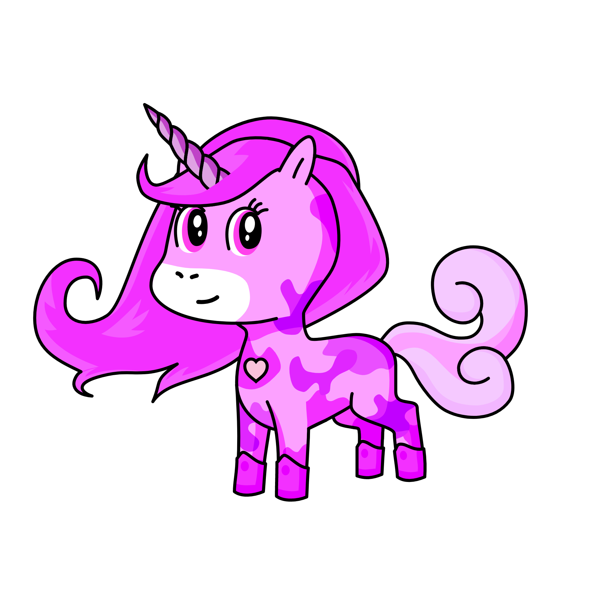 mighty pink, the unicorn