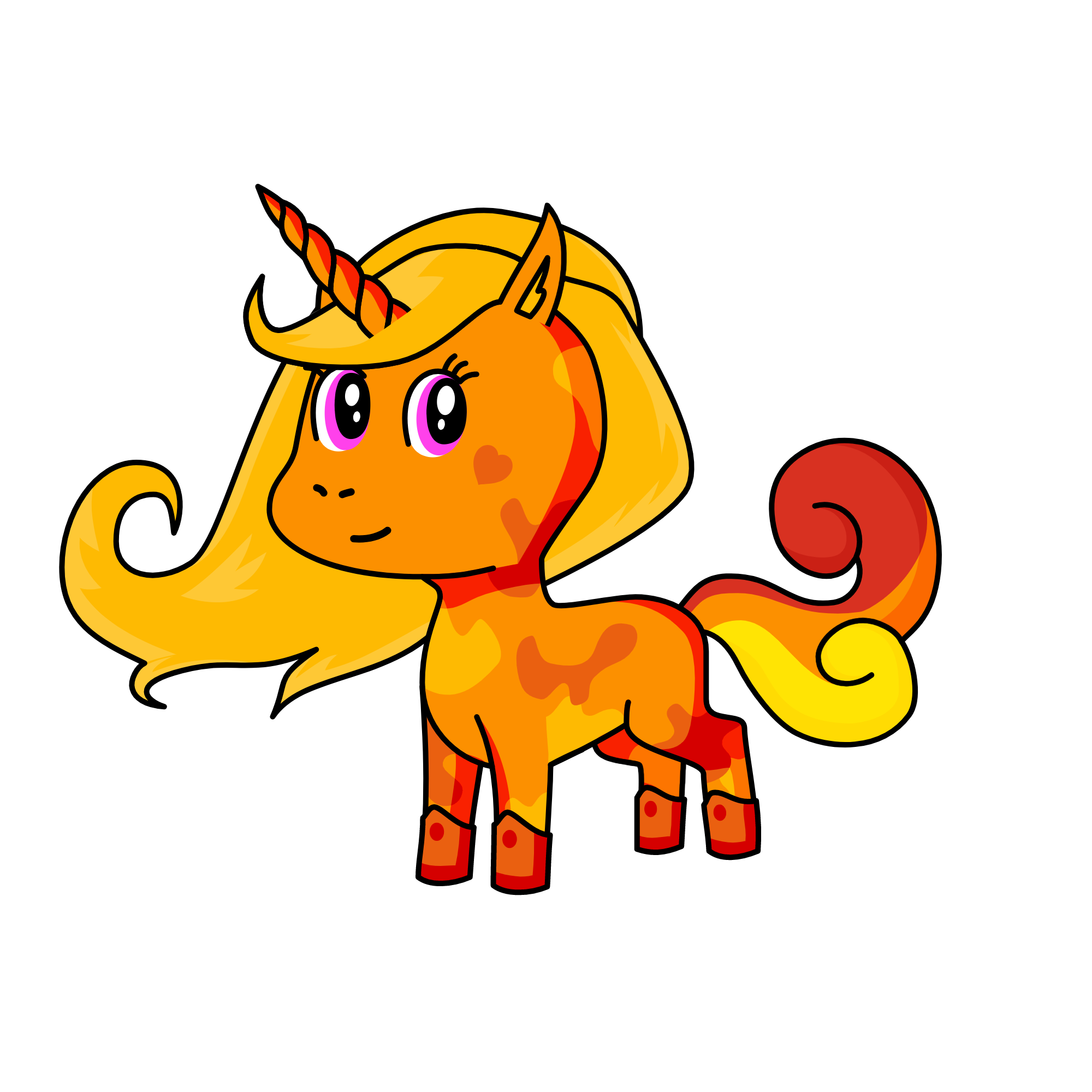 Fire crystal, the unicorn