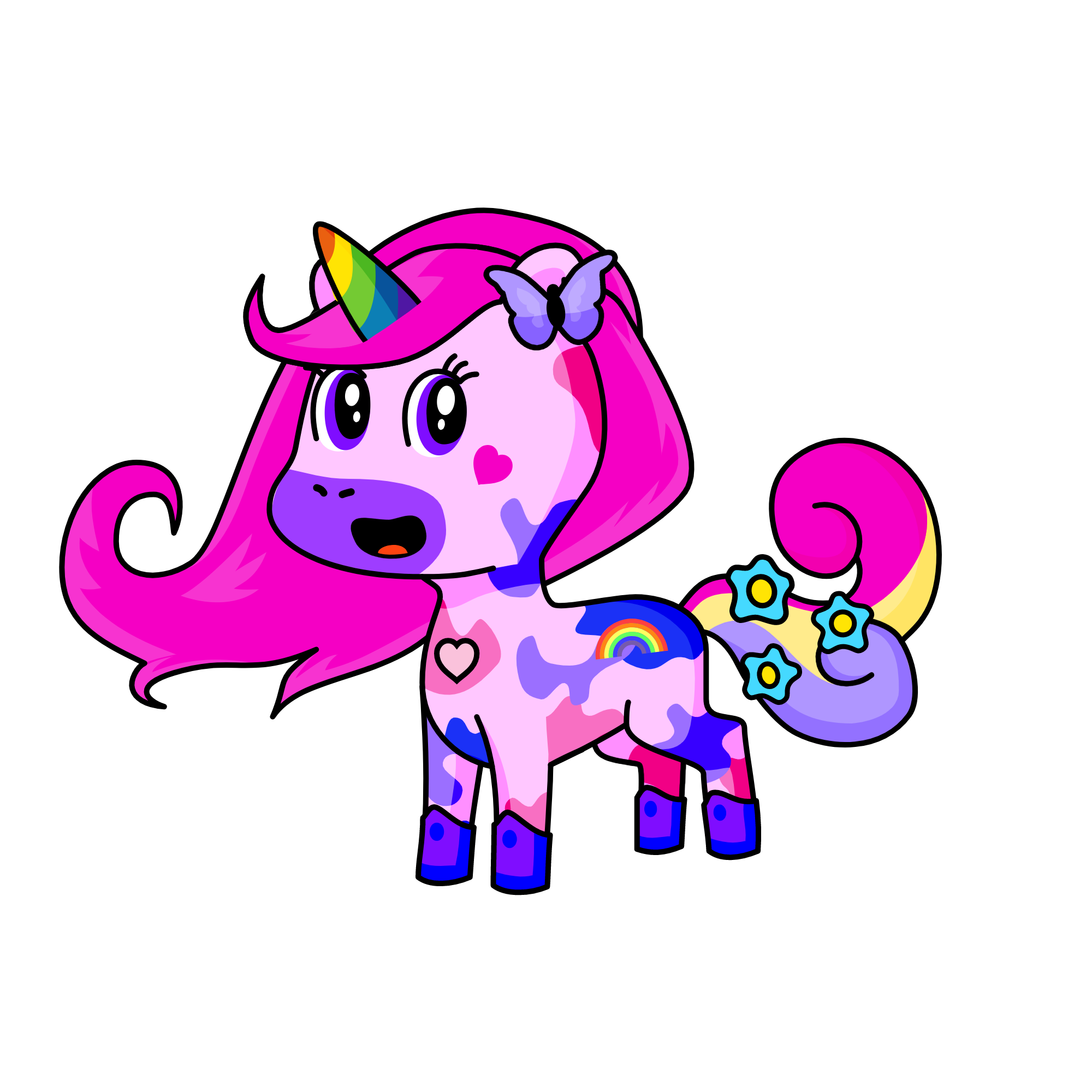 Rainbow, the unicorn