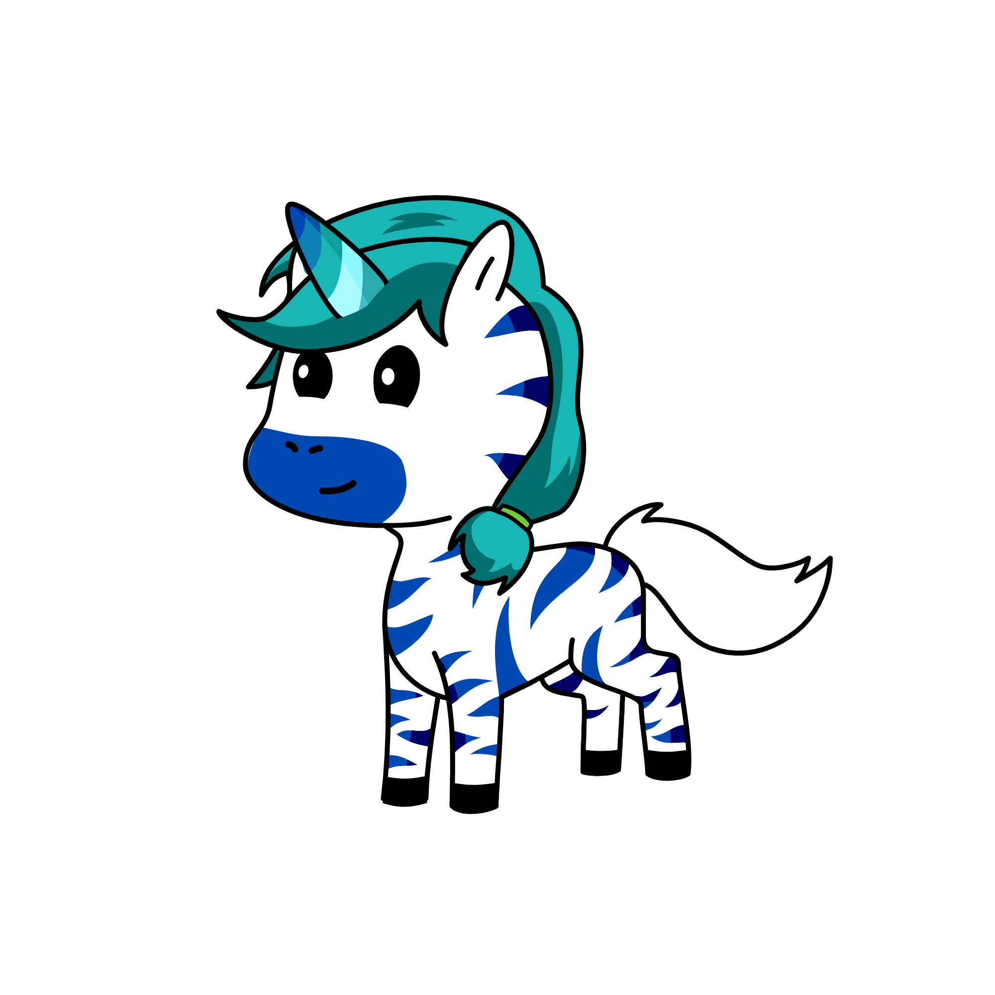 blue, the unicorn