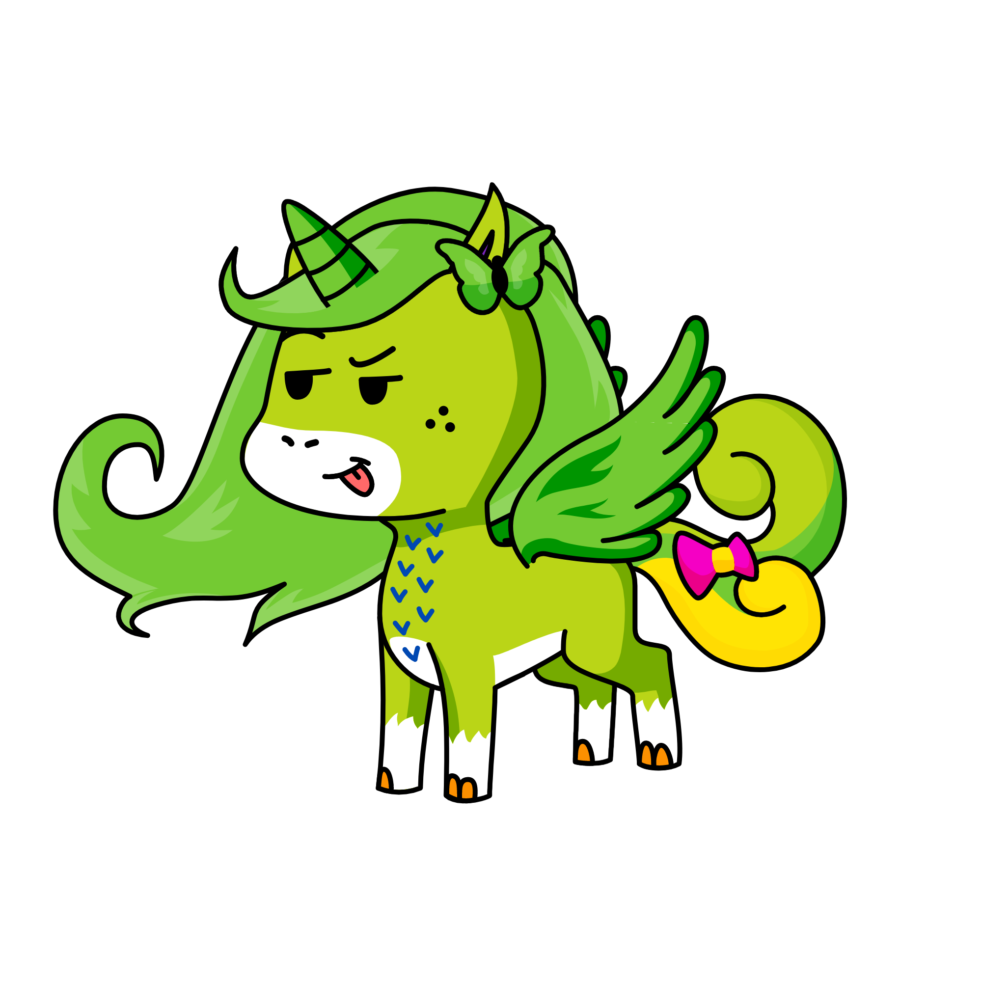 greeny bush, the unicorn