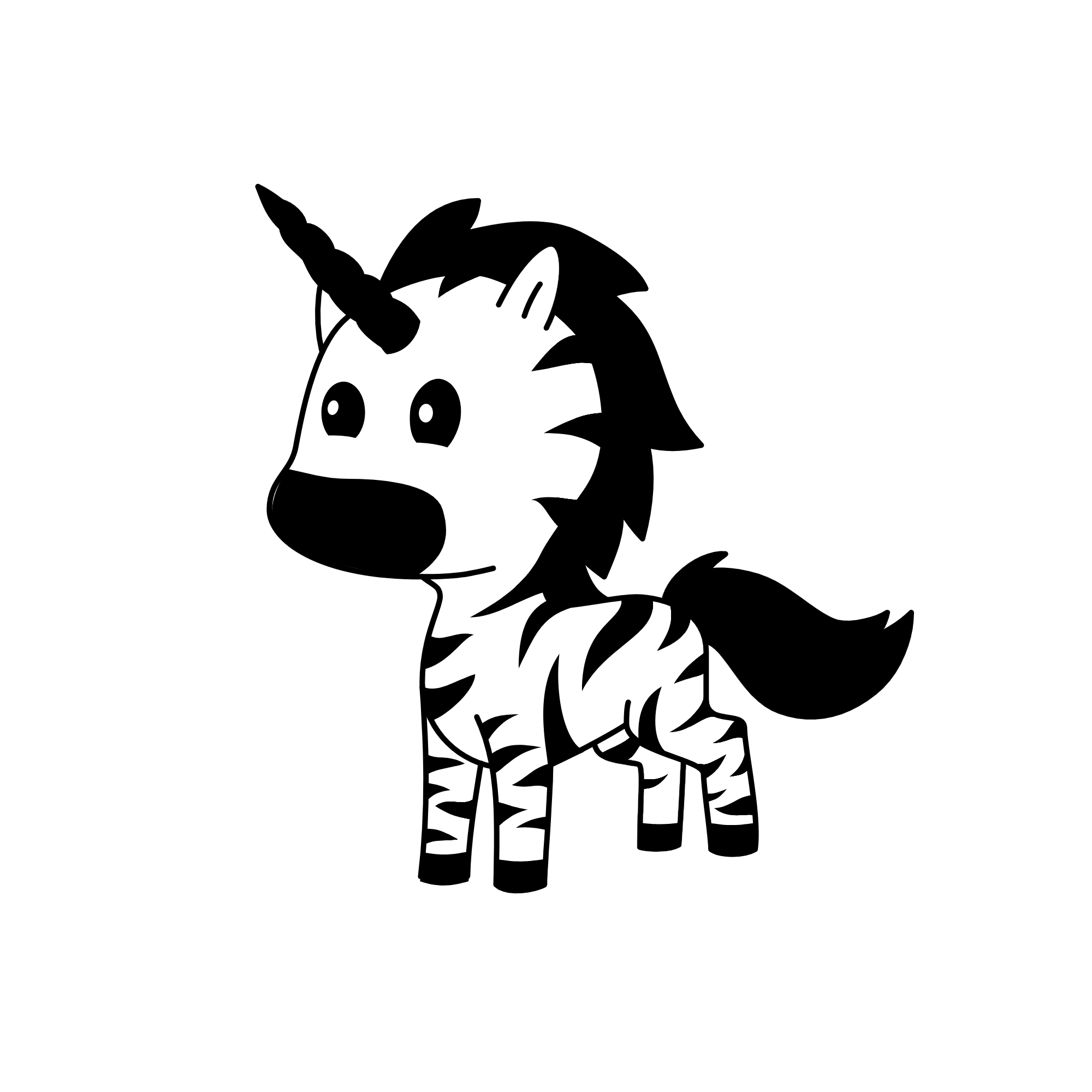 zebra, the unicorn