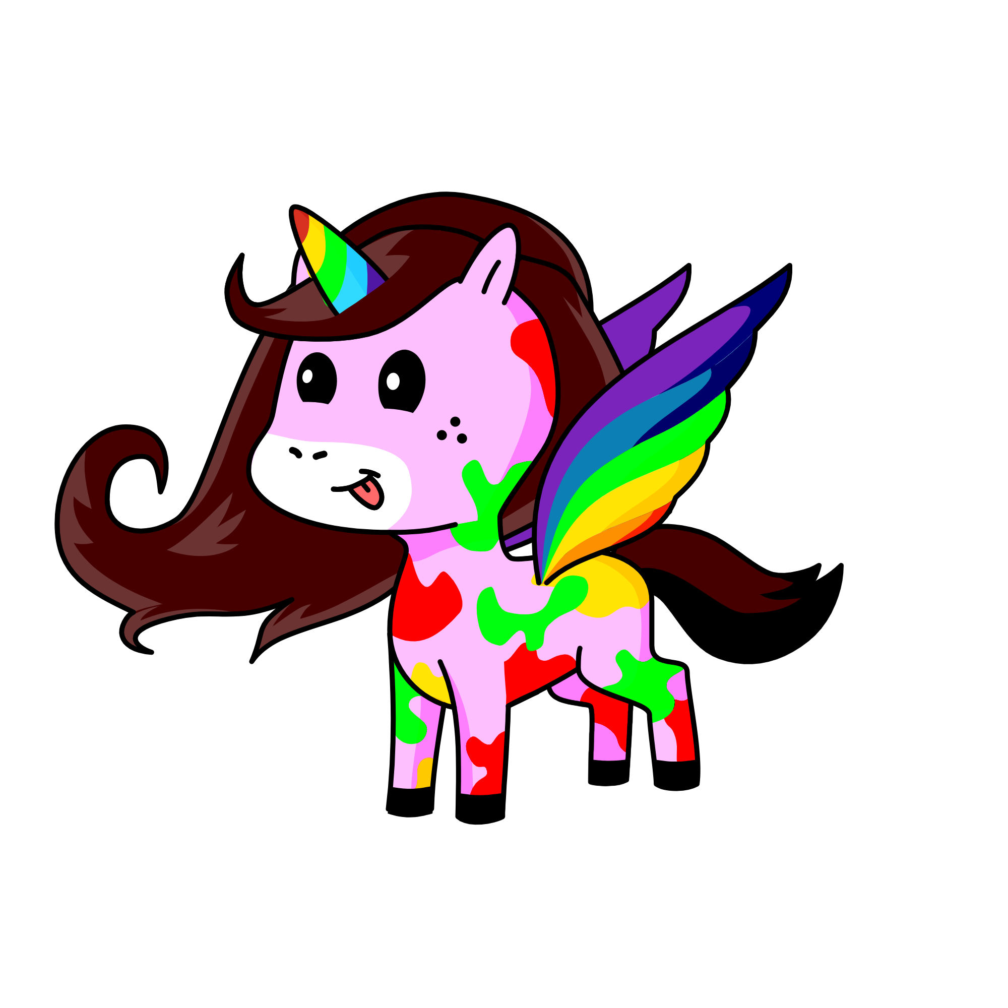 Rainbow, the unicorn