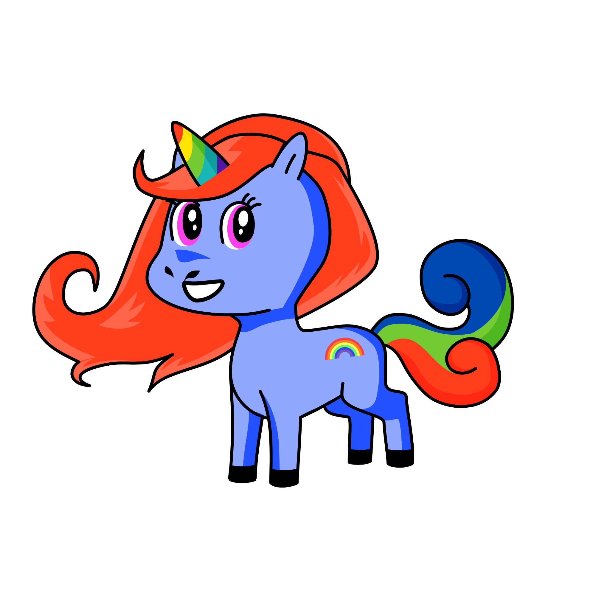 Rainbow Dash , the unicorn
