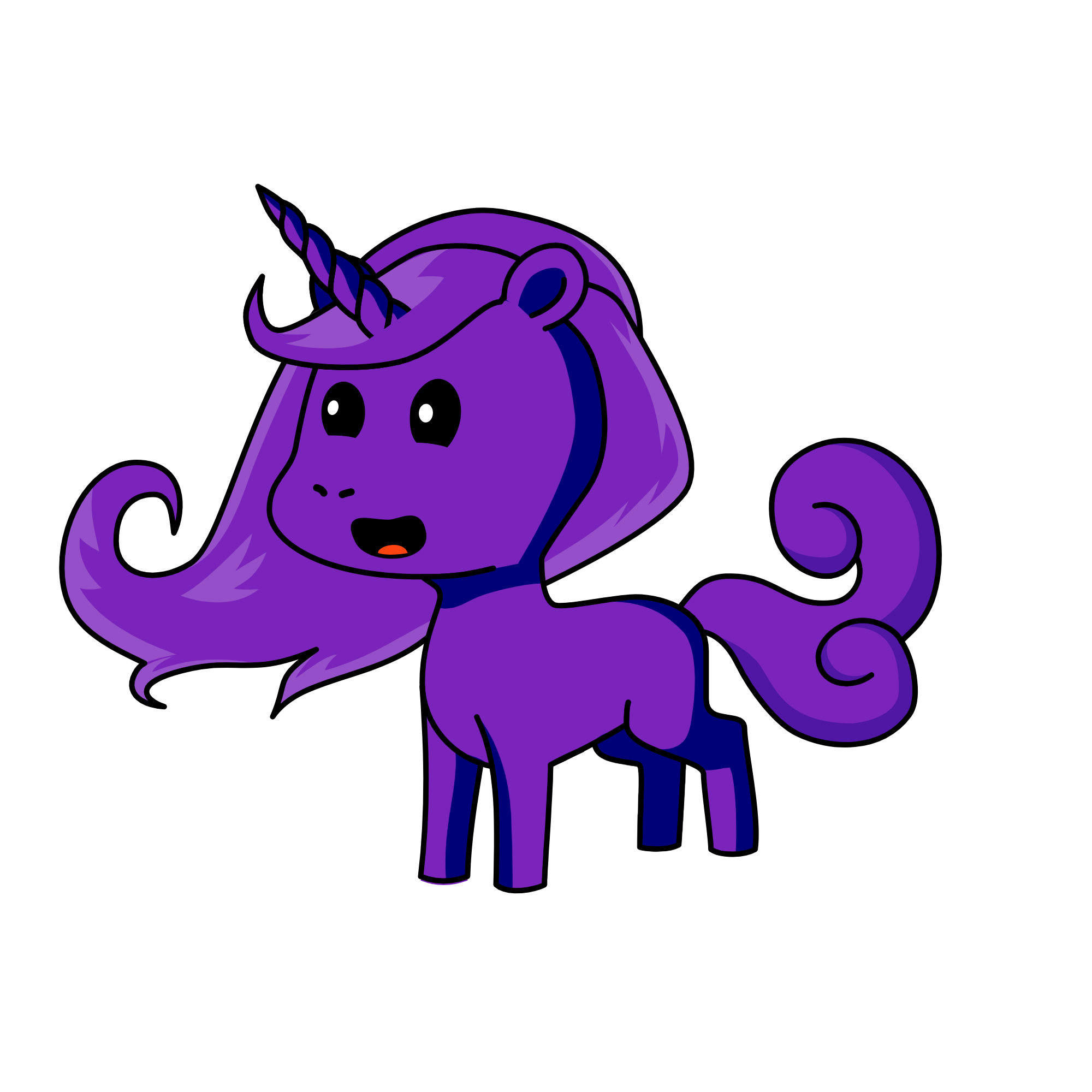 Purple Haley, the unicorn