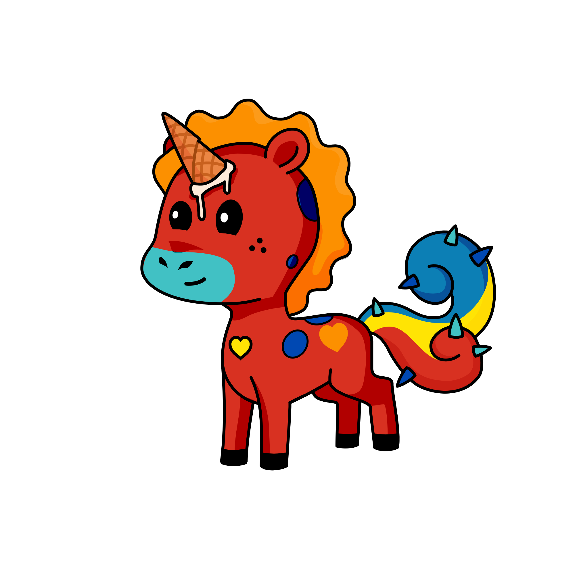 Fire, the unicorn