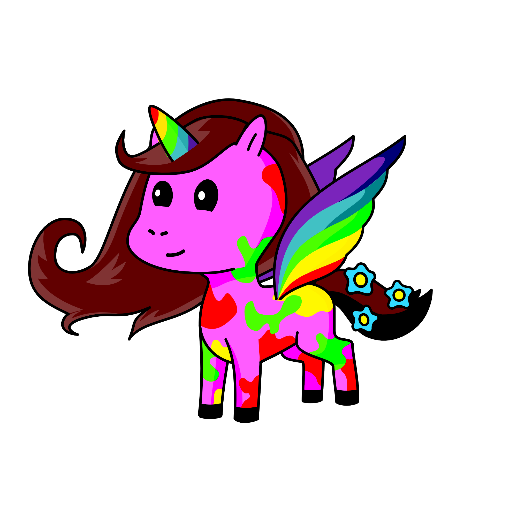 Rainbows, the unicorn