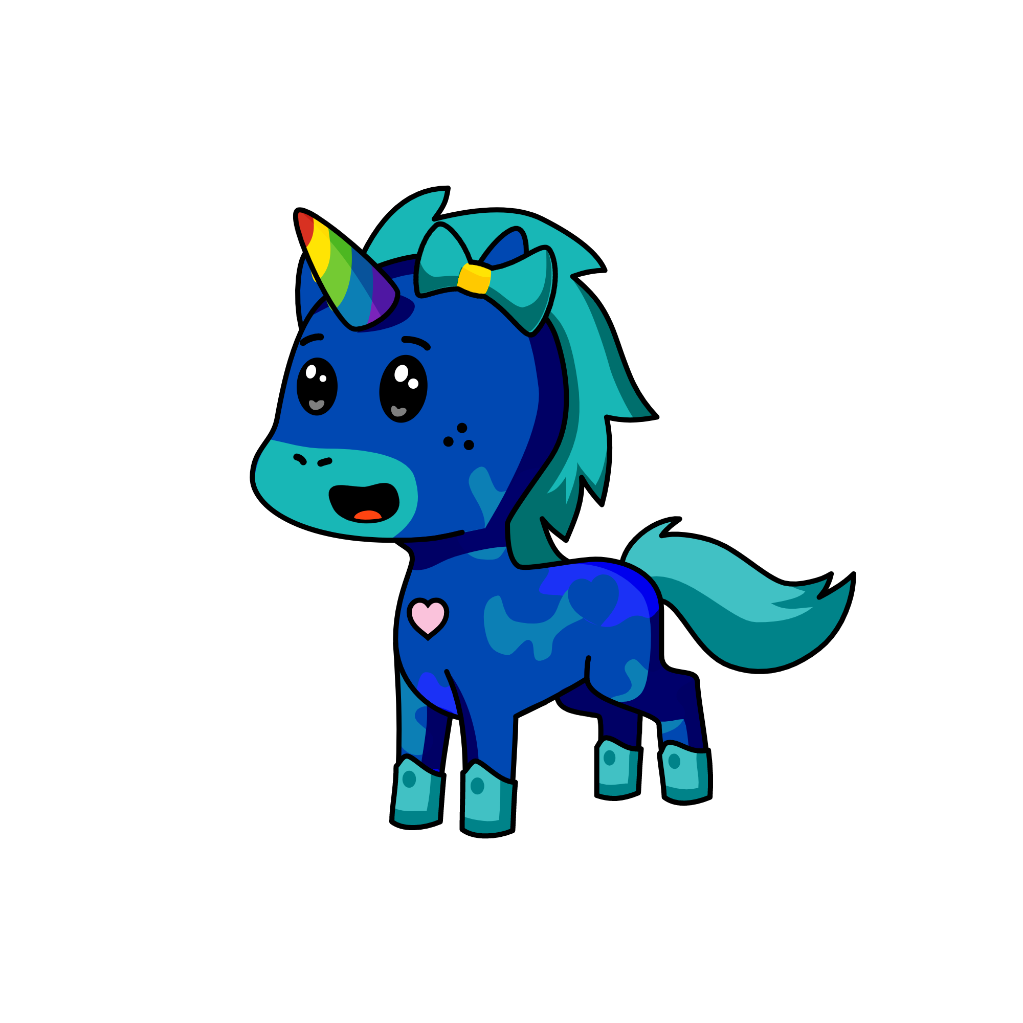 Blue Rainbow, the unicorn