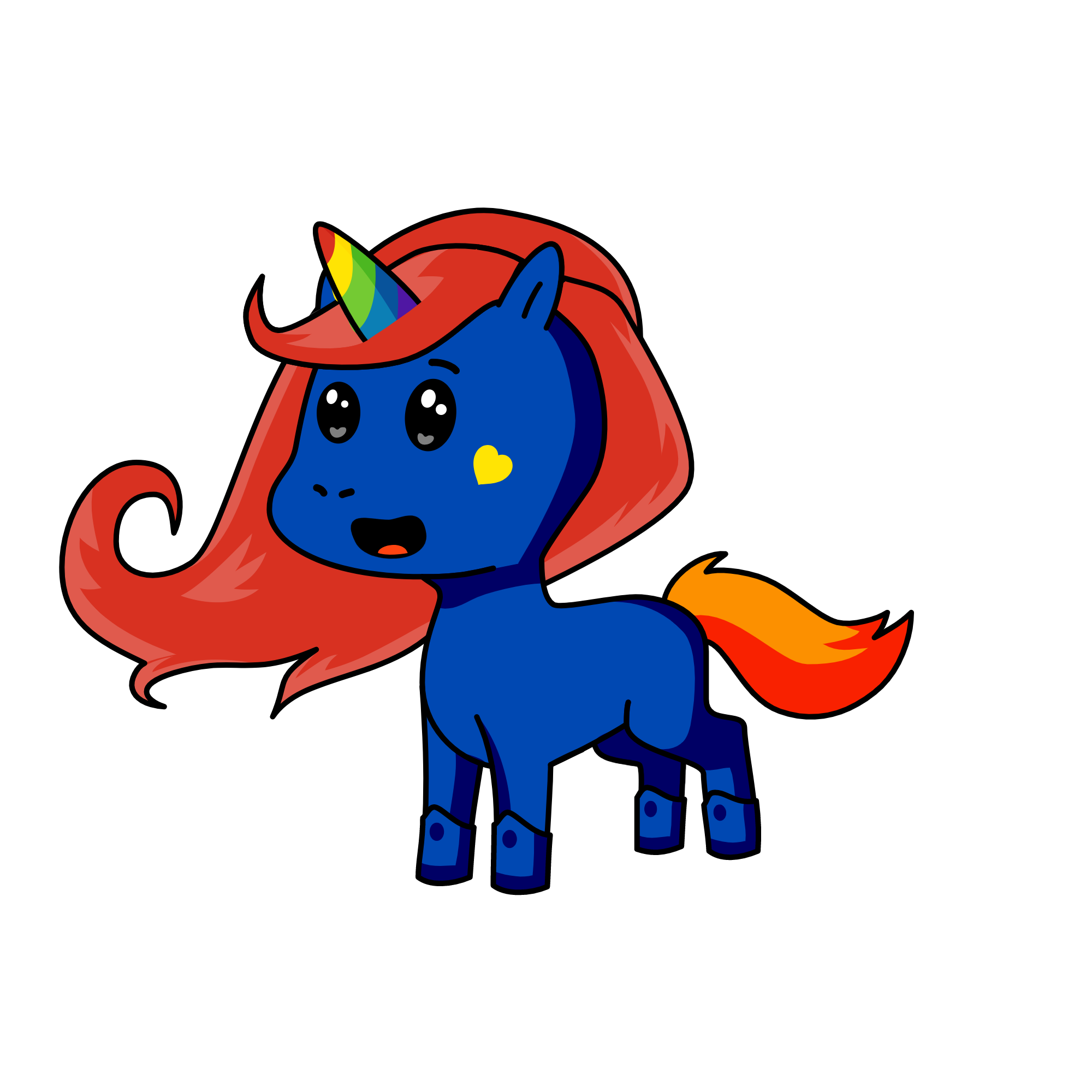 Rainbow ItsFunneh, the unicorn