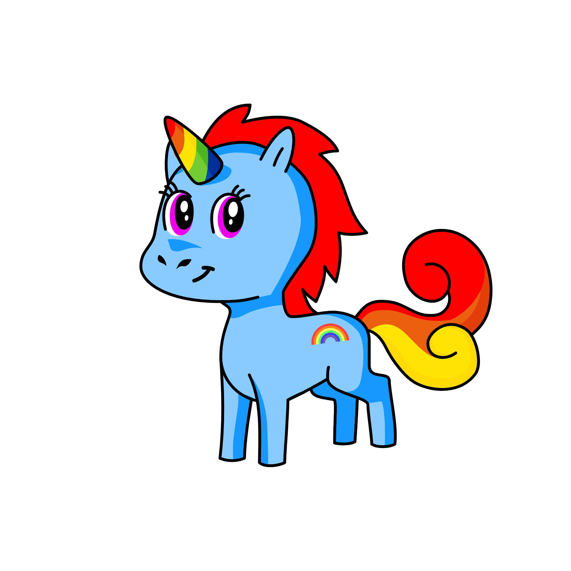 Rainbow Dash, the unicorn