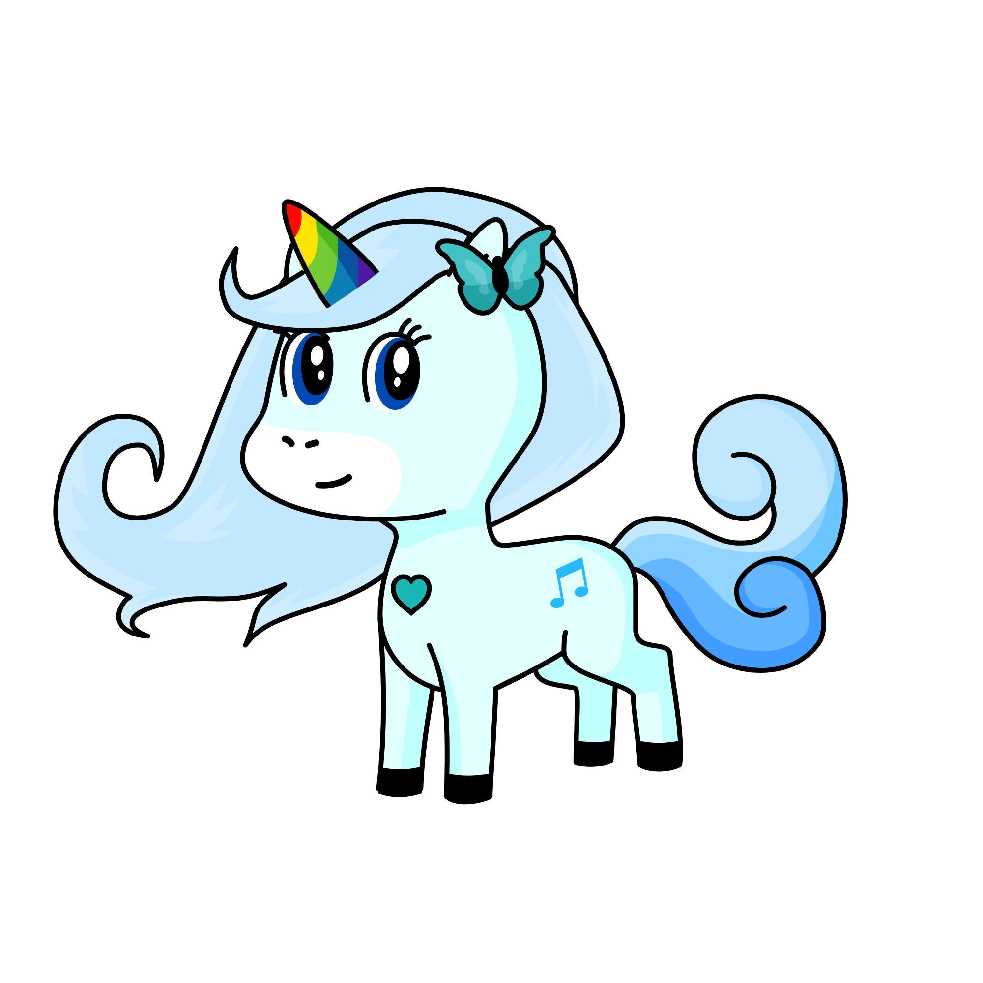 Skiy, the unicorn