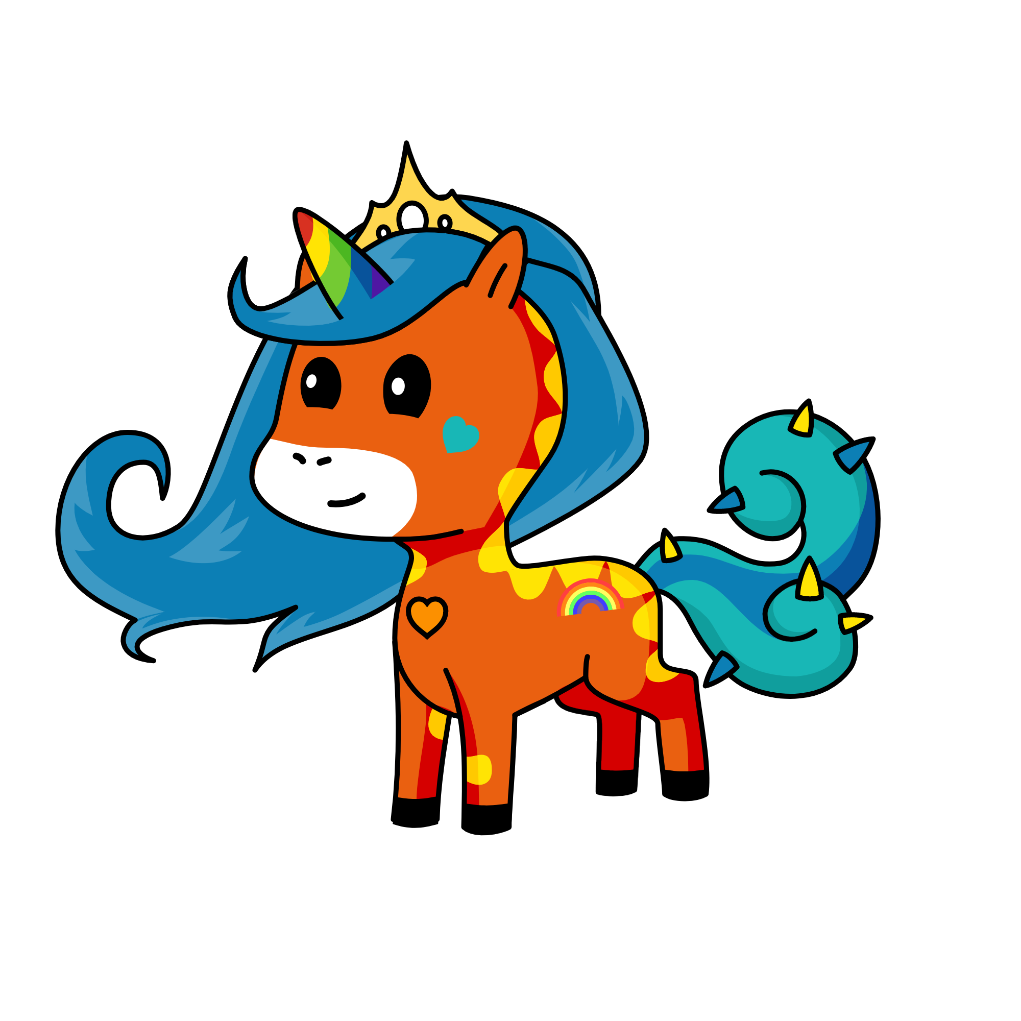 Rainbow unique , the unicorn