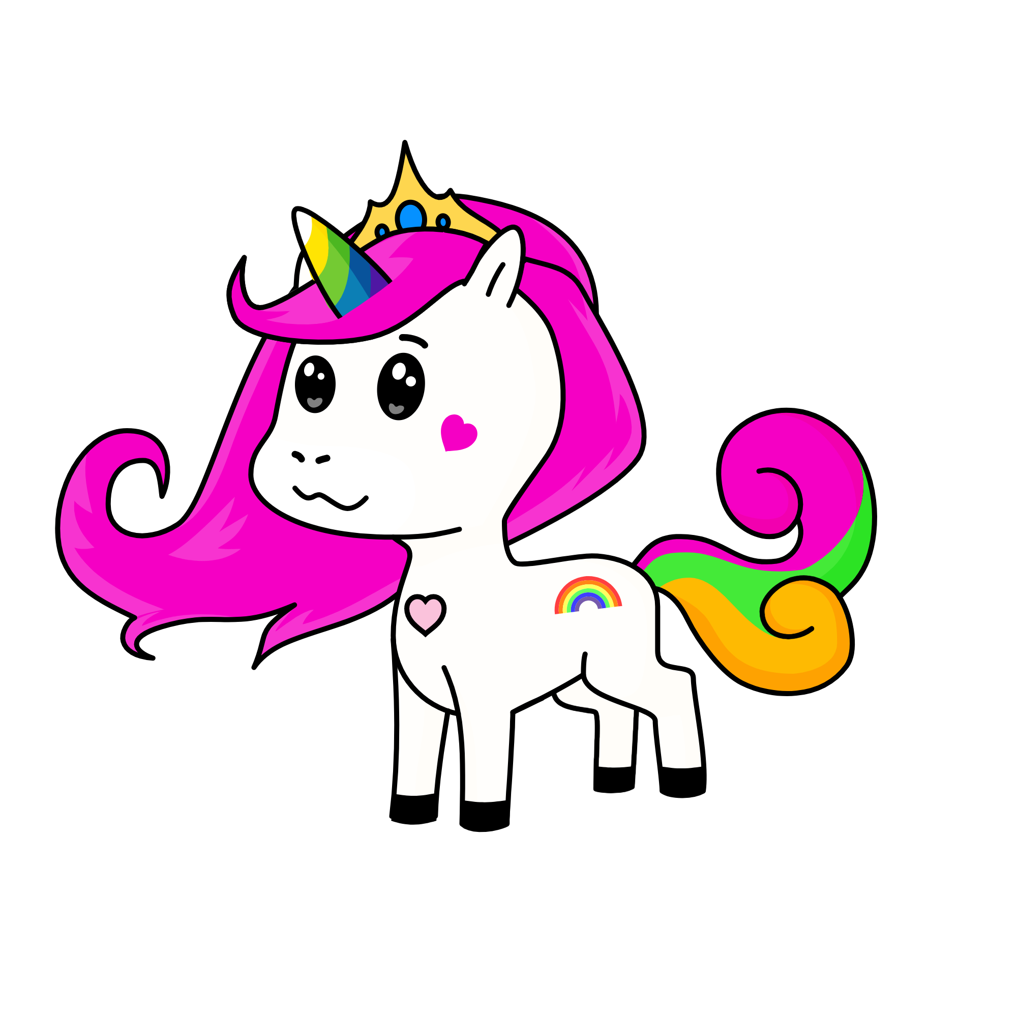 Rainbow, the unicorn