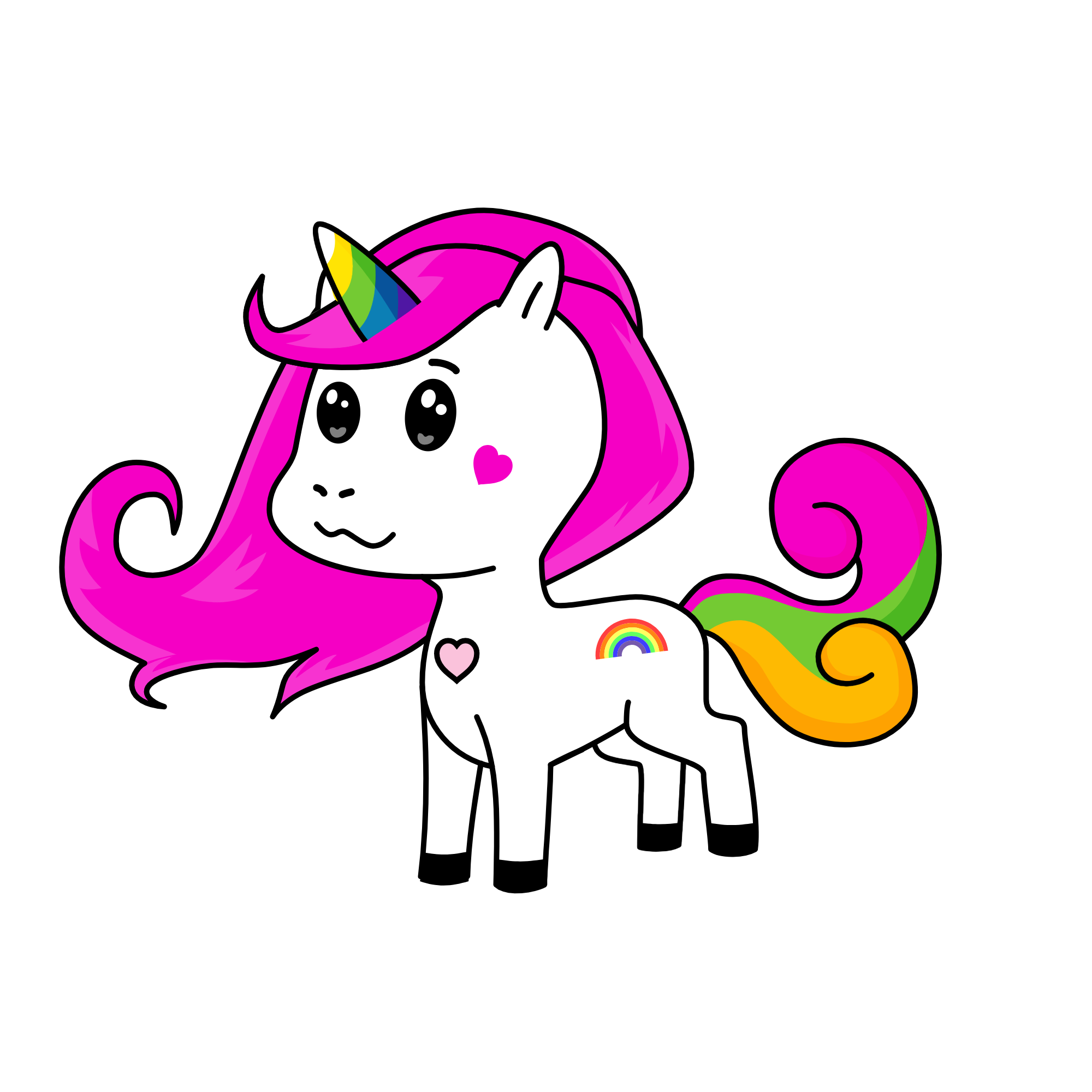 Rainbow, the unicorn