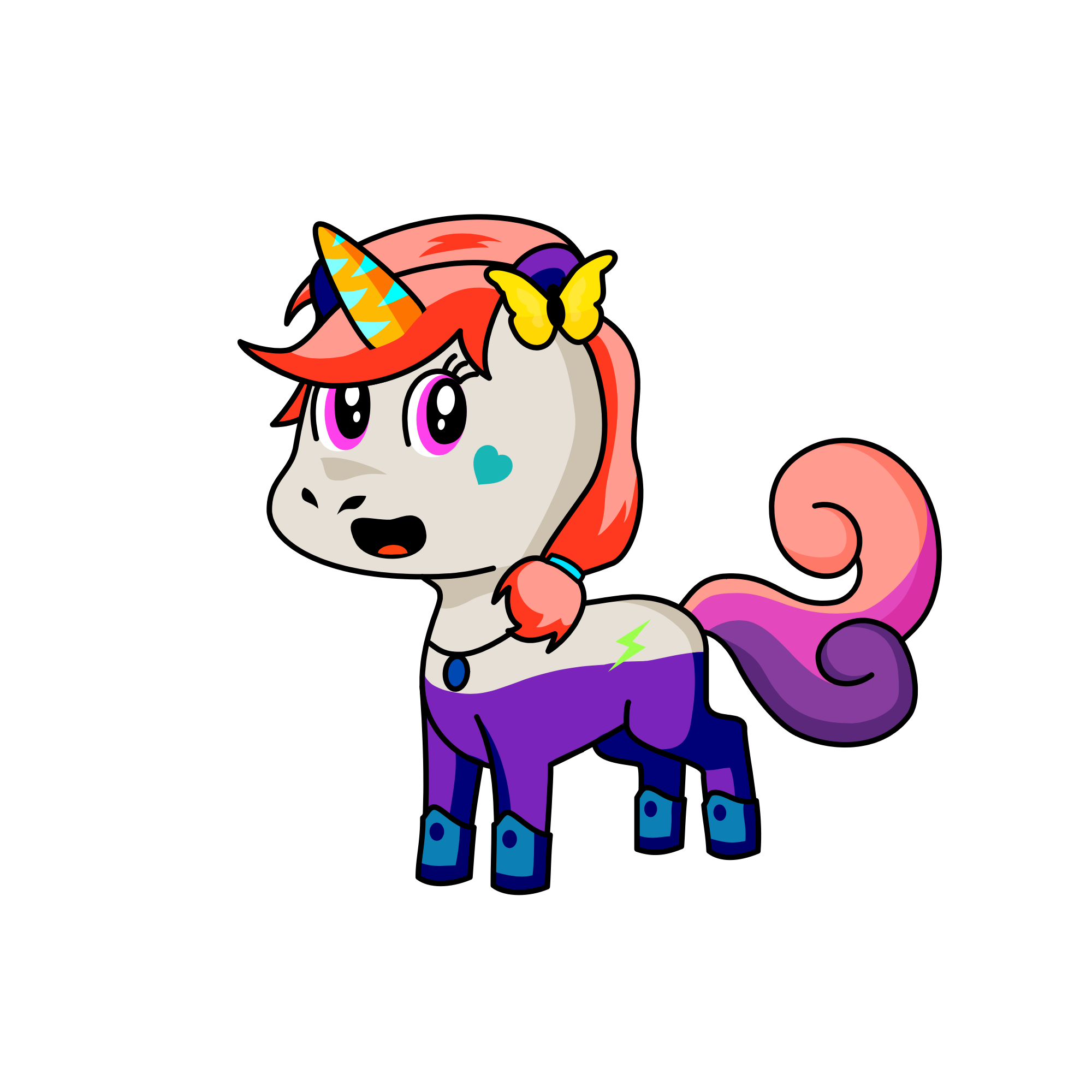 Head, the unicorn