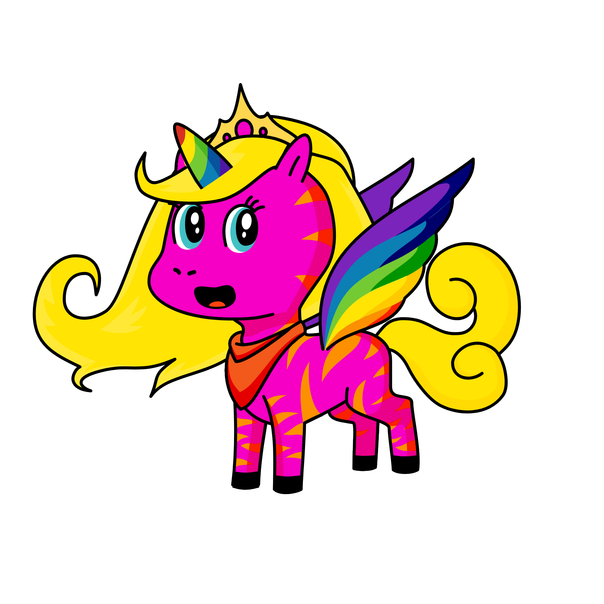 Rainbow blahs, the unicorn