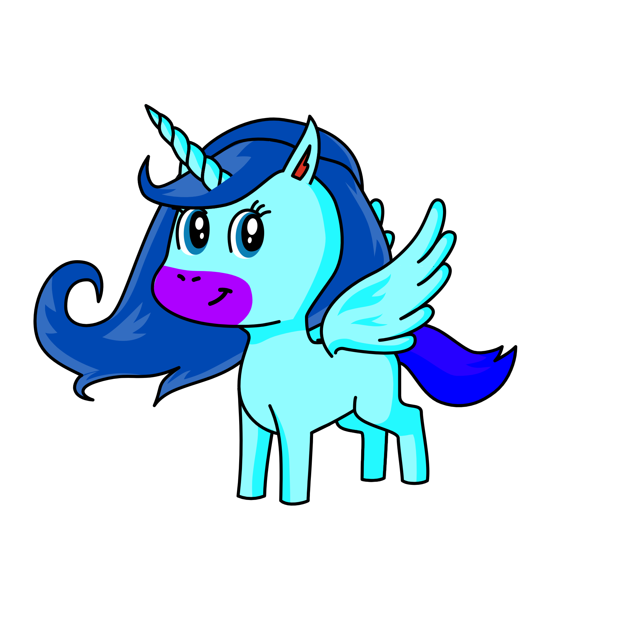 Rainbow dash, the unicorn