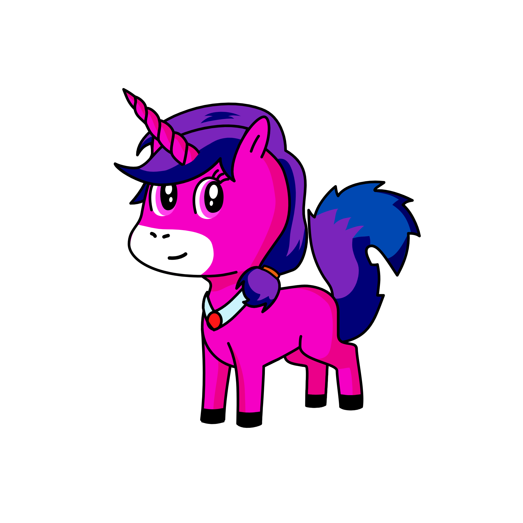 rosey red, the unicorn