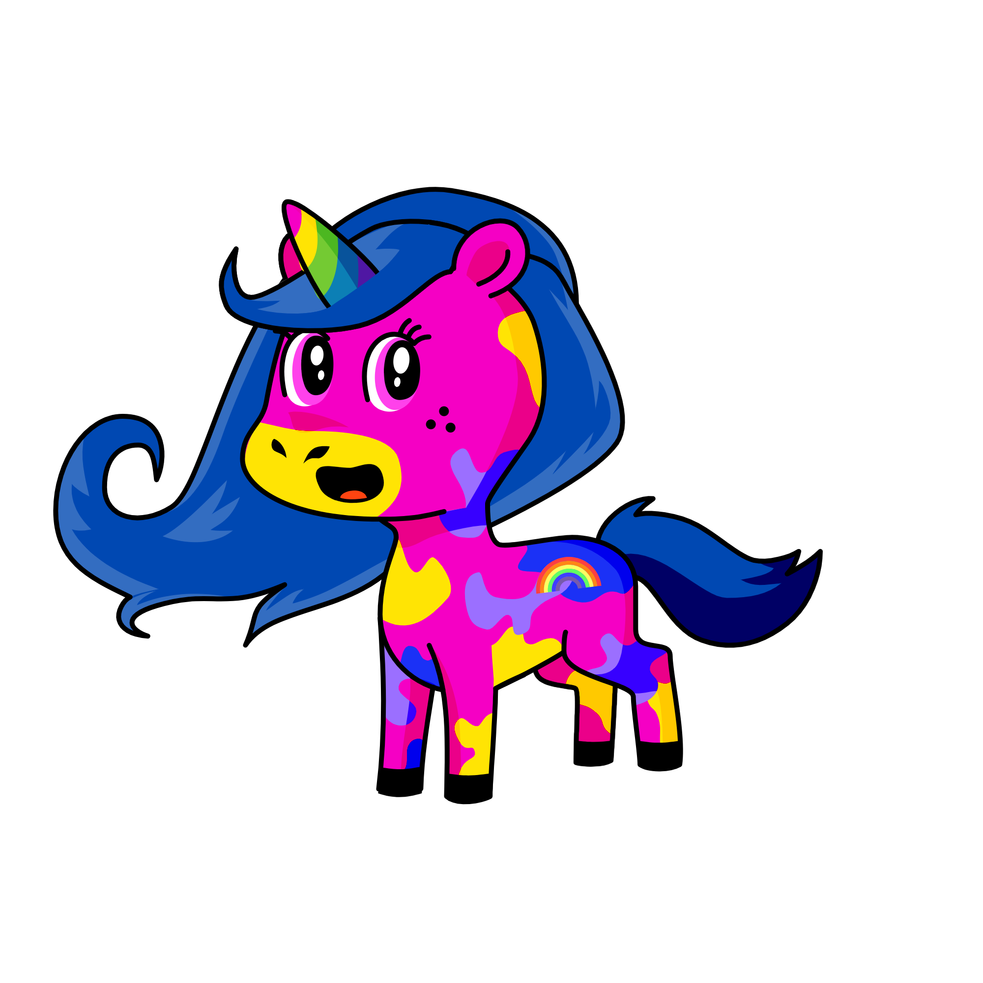 Rainbow, the unicorn