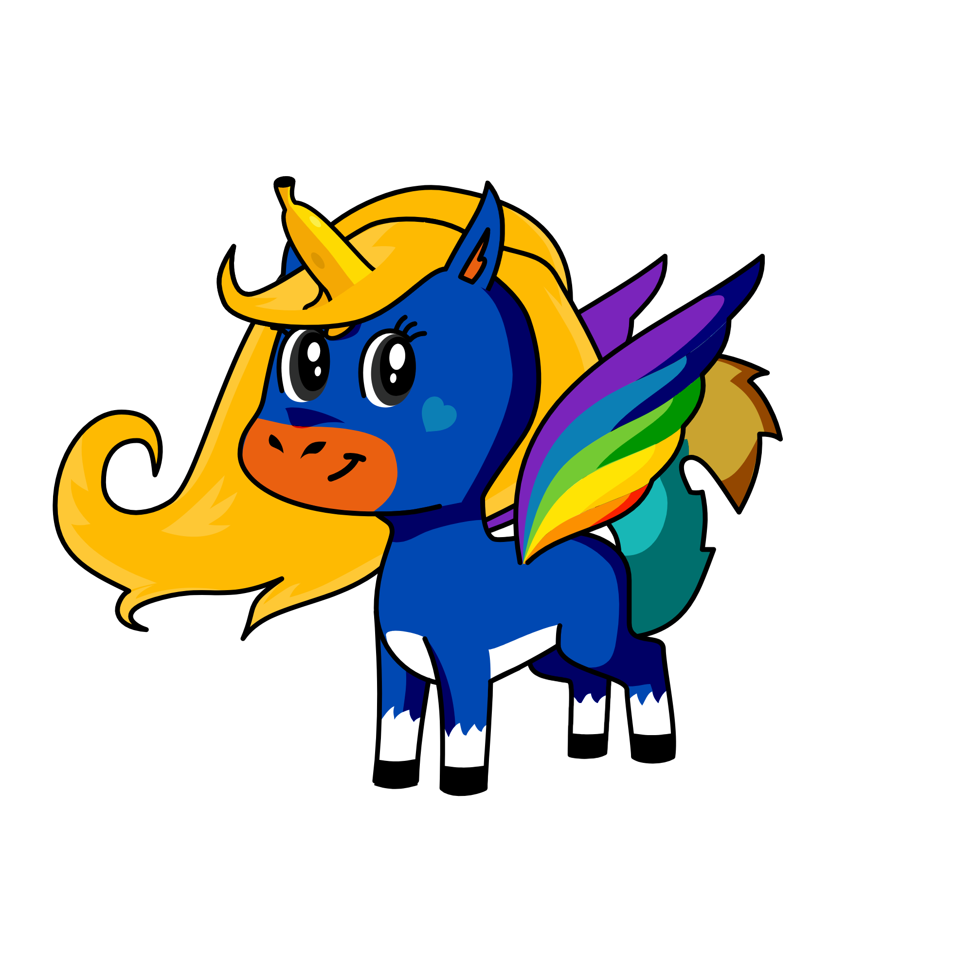 a random girl, the unicorn