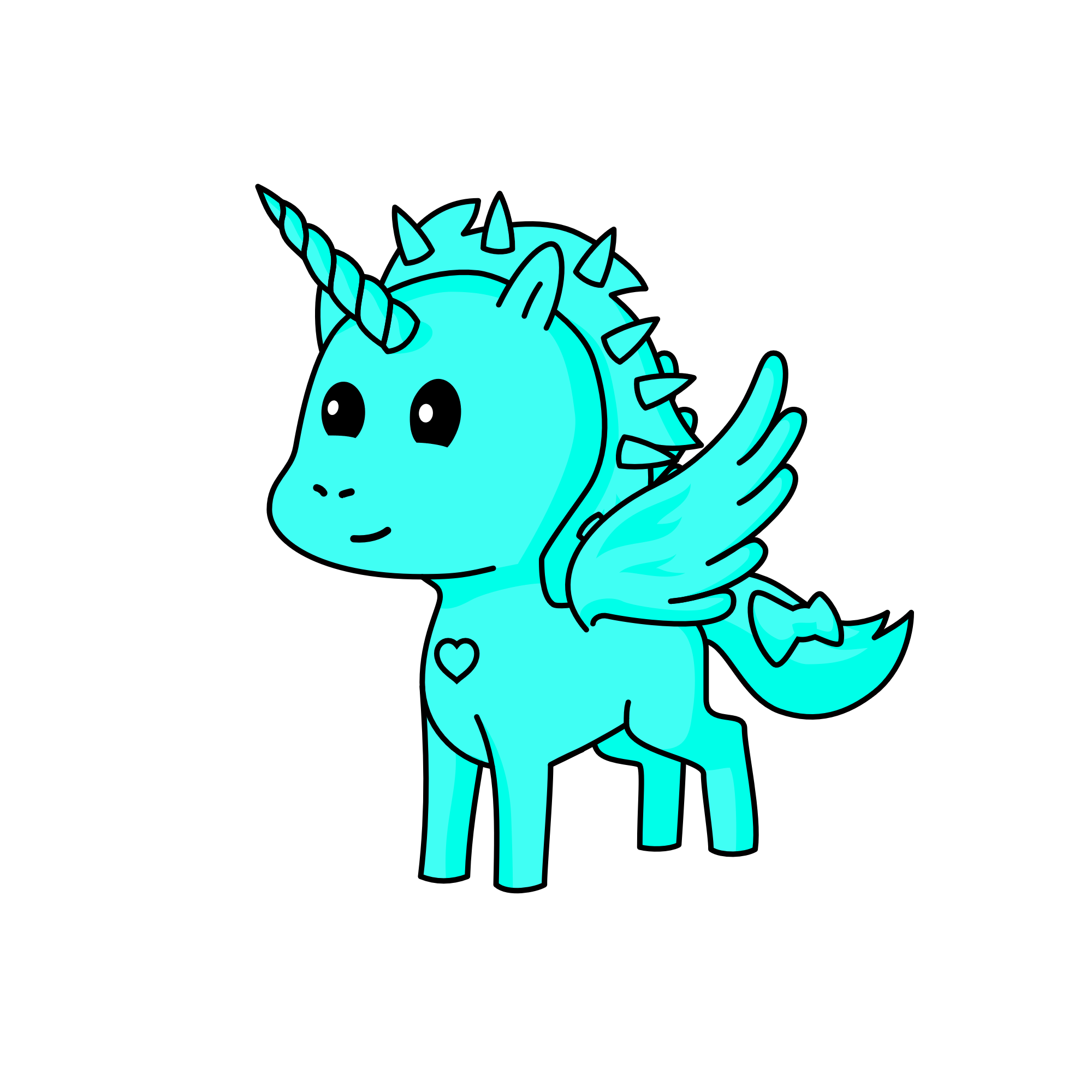 Blue-Tiful, the unicorn
