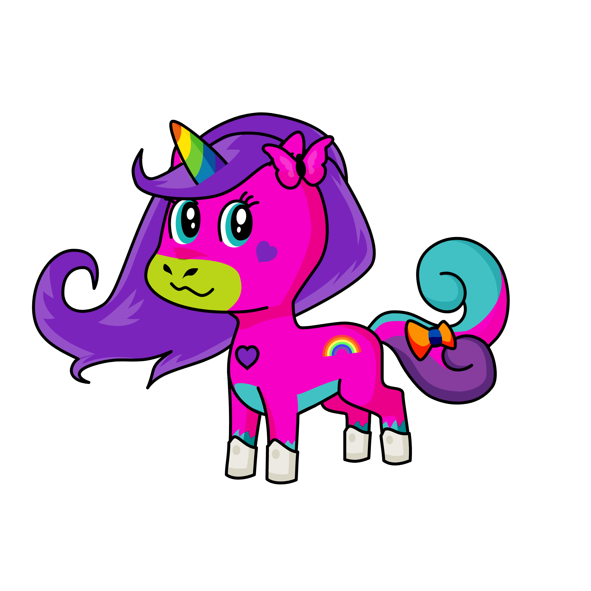 Sparkly, the unicorn