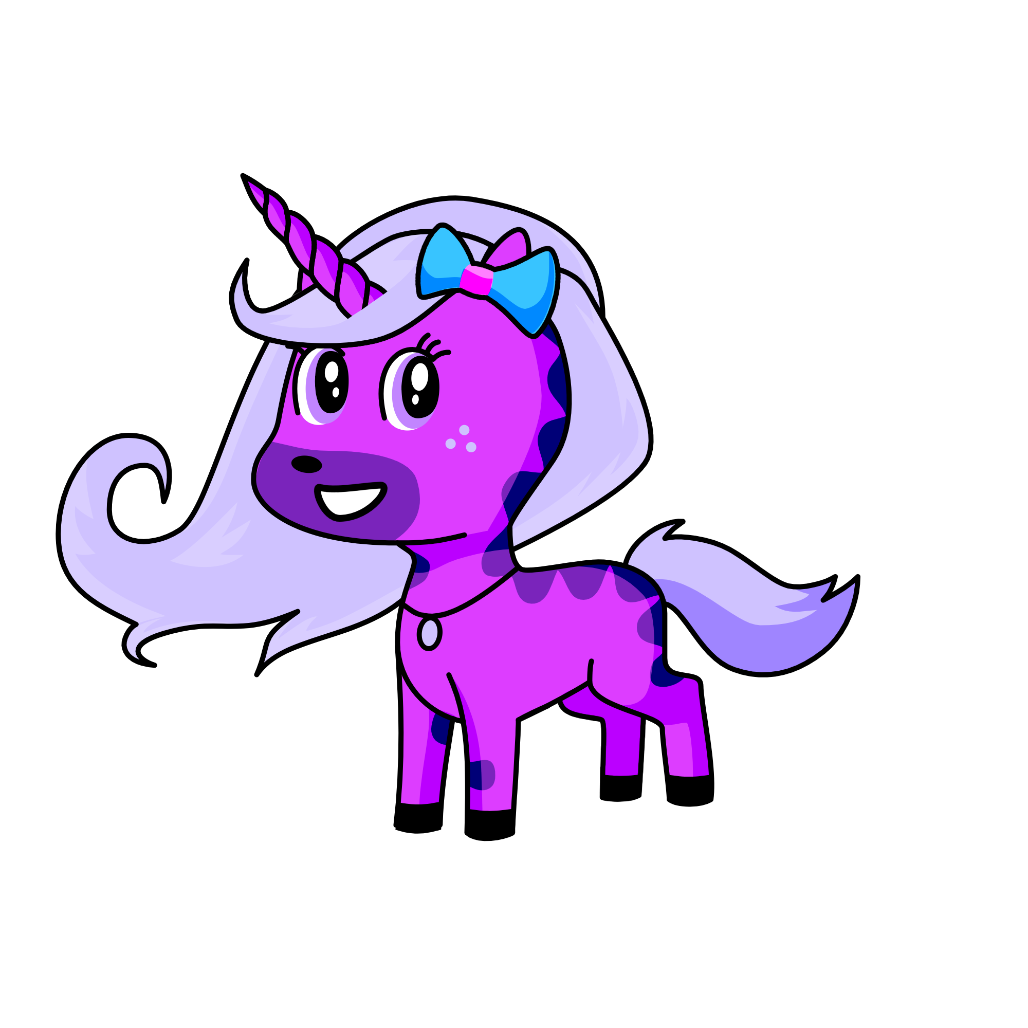 Violet, the unicorn