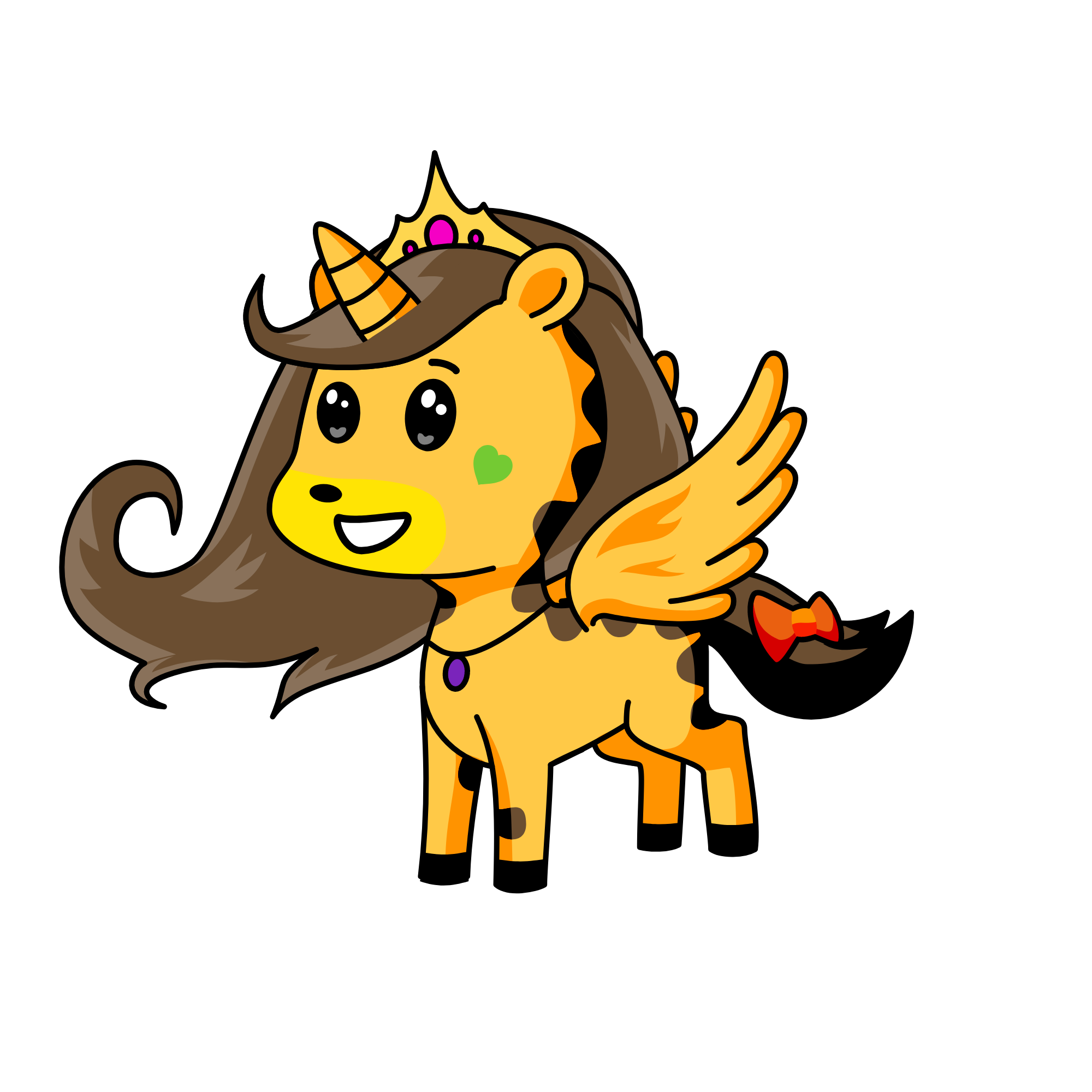 Orange, the unicorn
