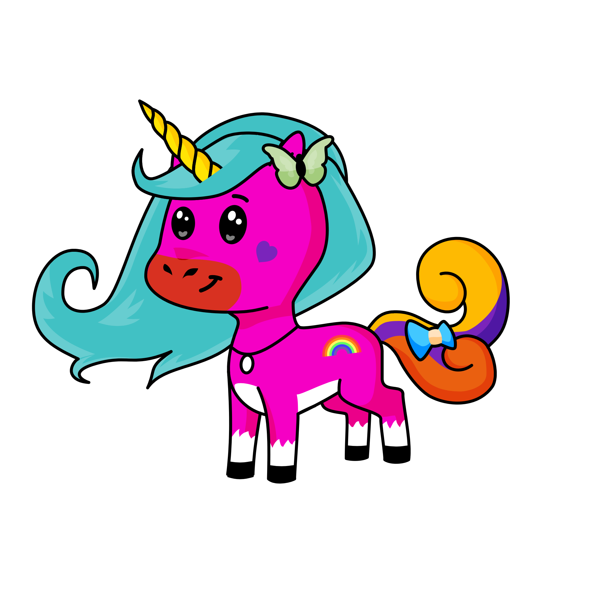 Rainbow , the unicorn