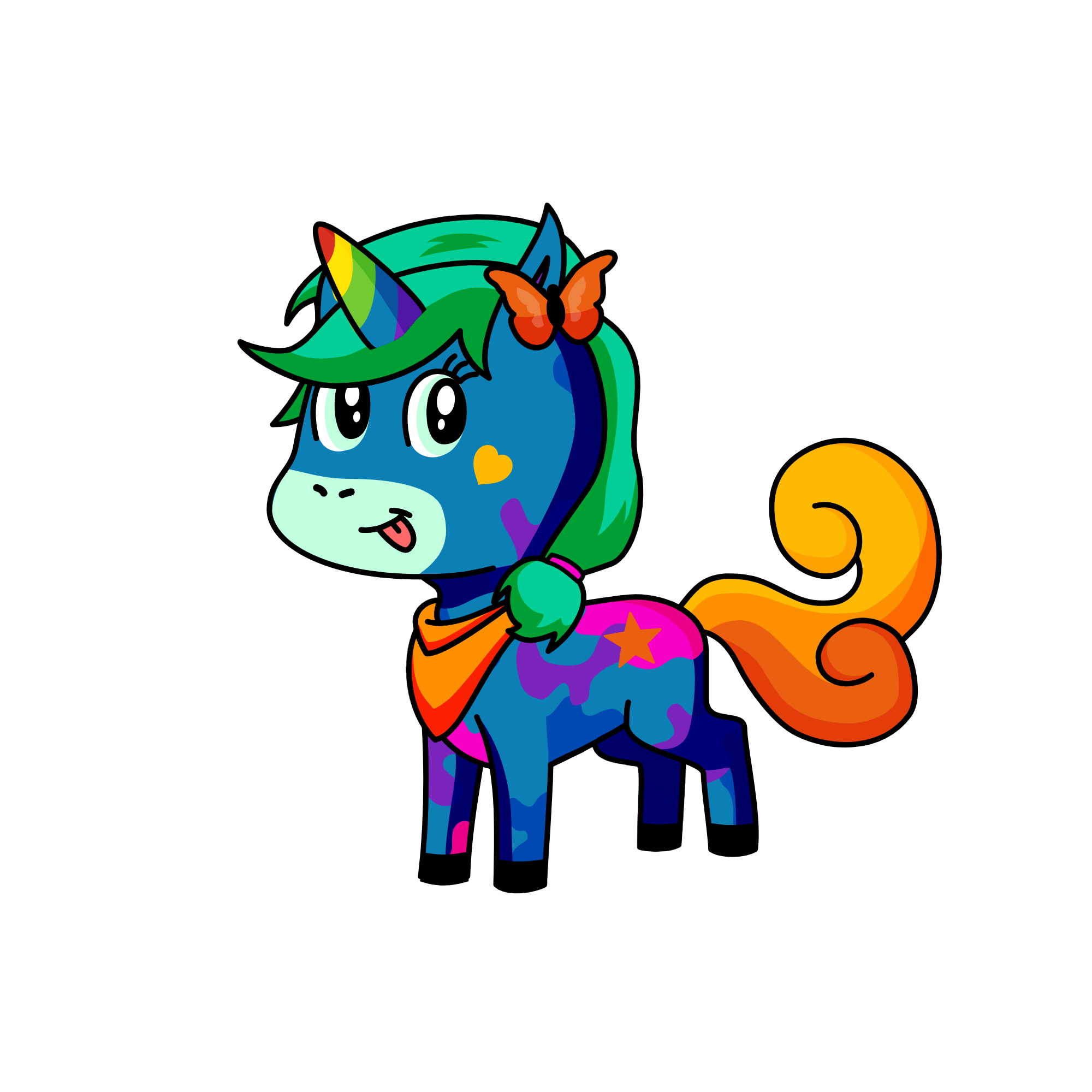 rainbow dash, the unicorn