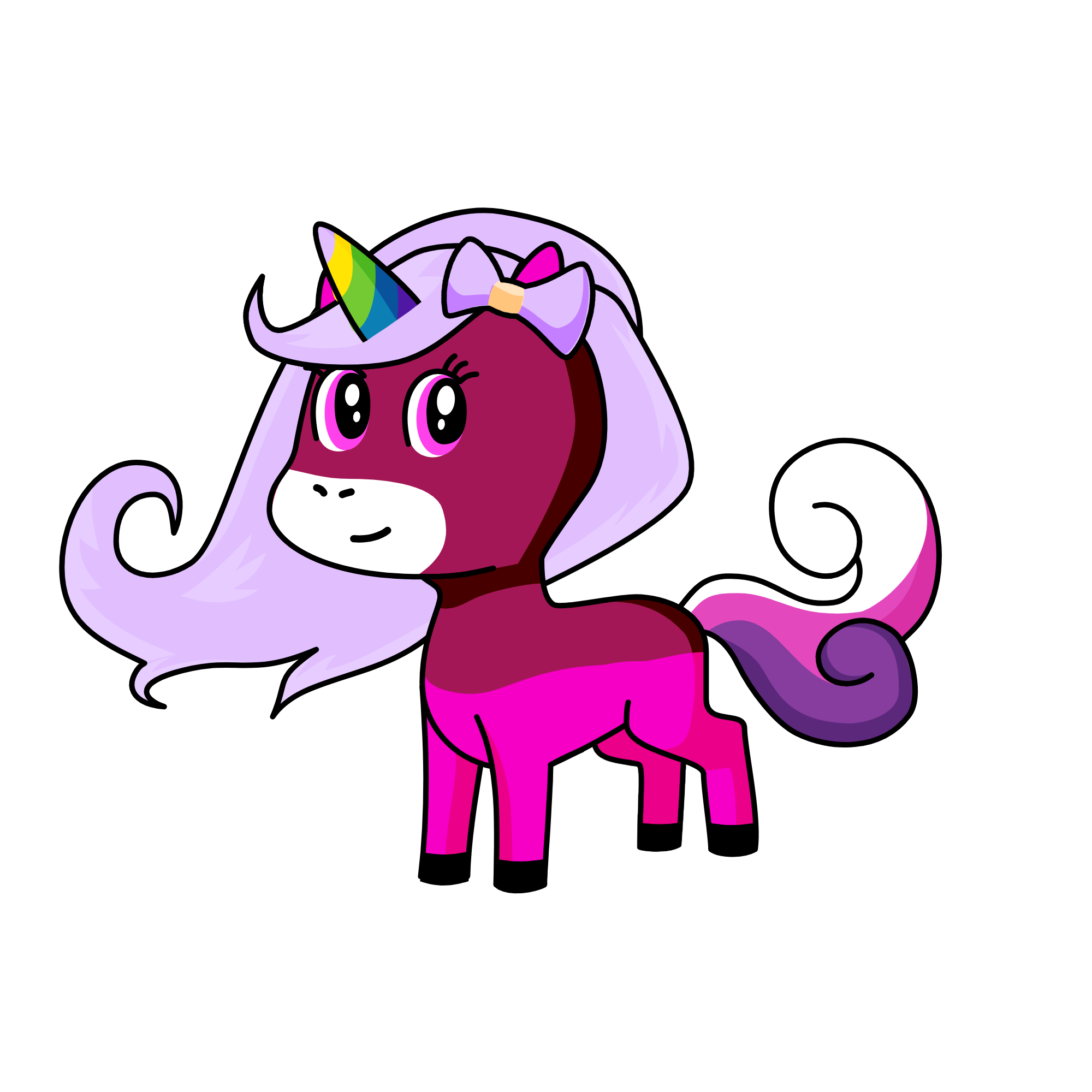Rainbow, the unicorn