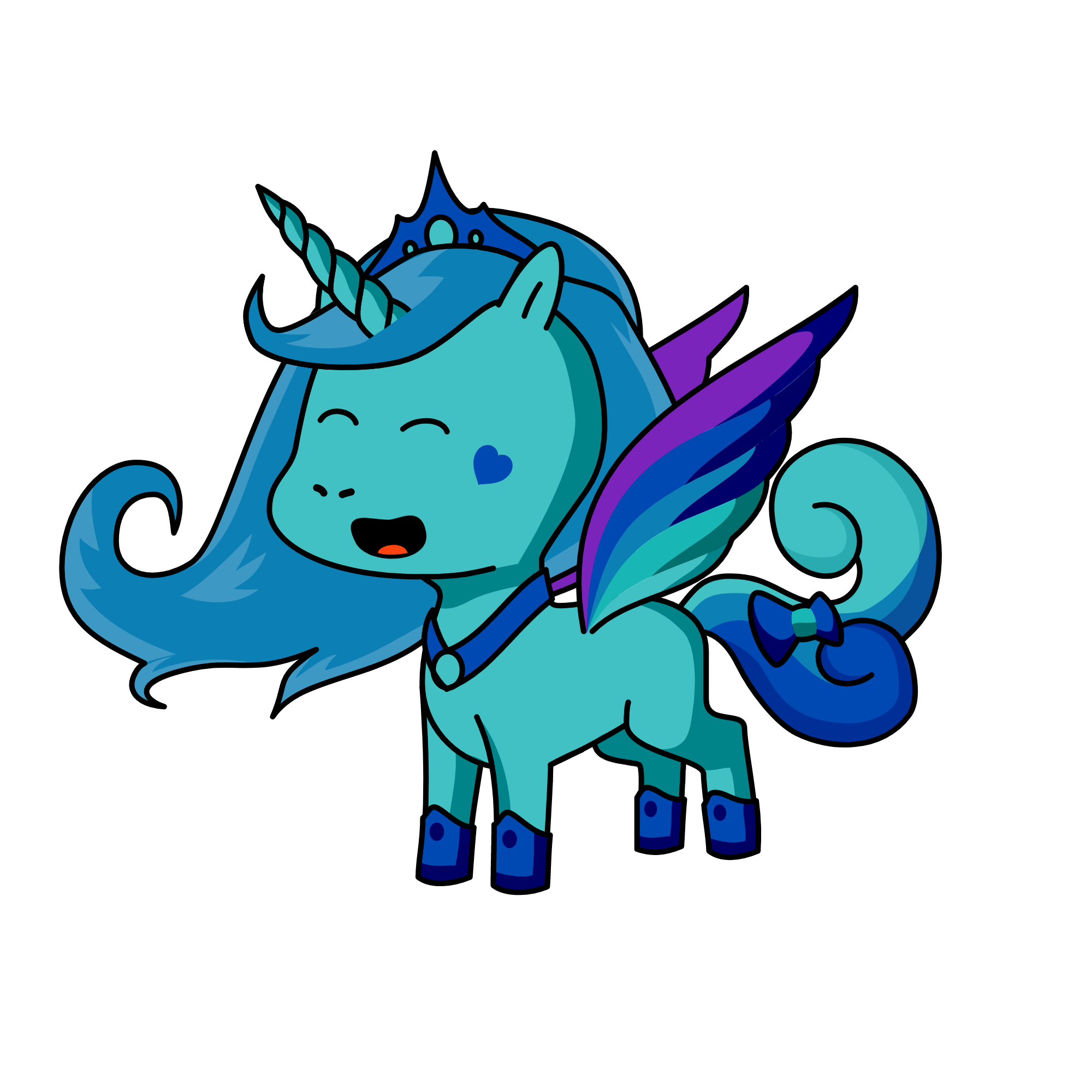 Queen Winter Shadow, the unicorn