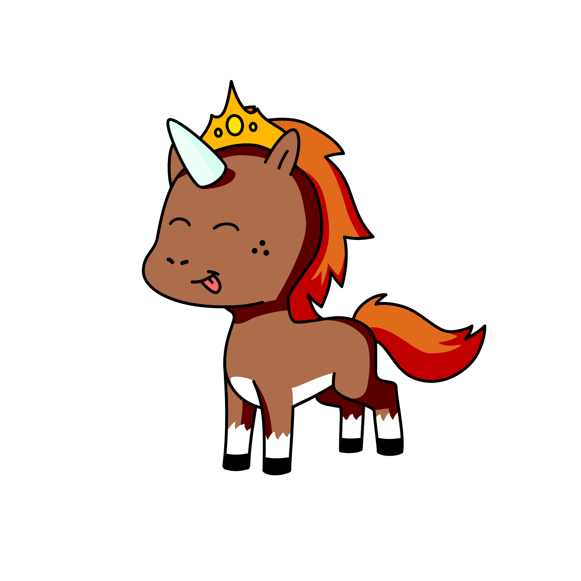 brownie king of rabbits, the unicorn