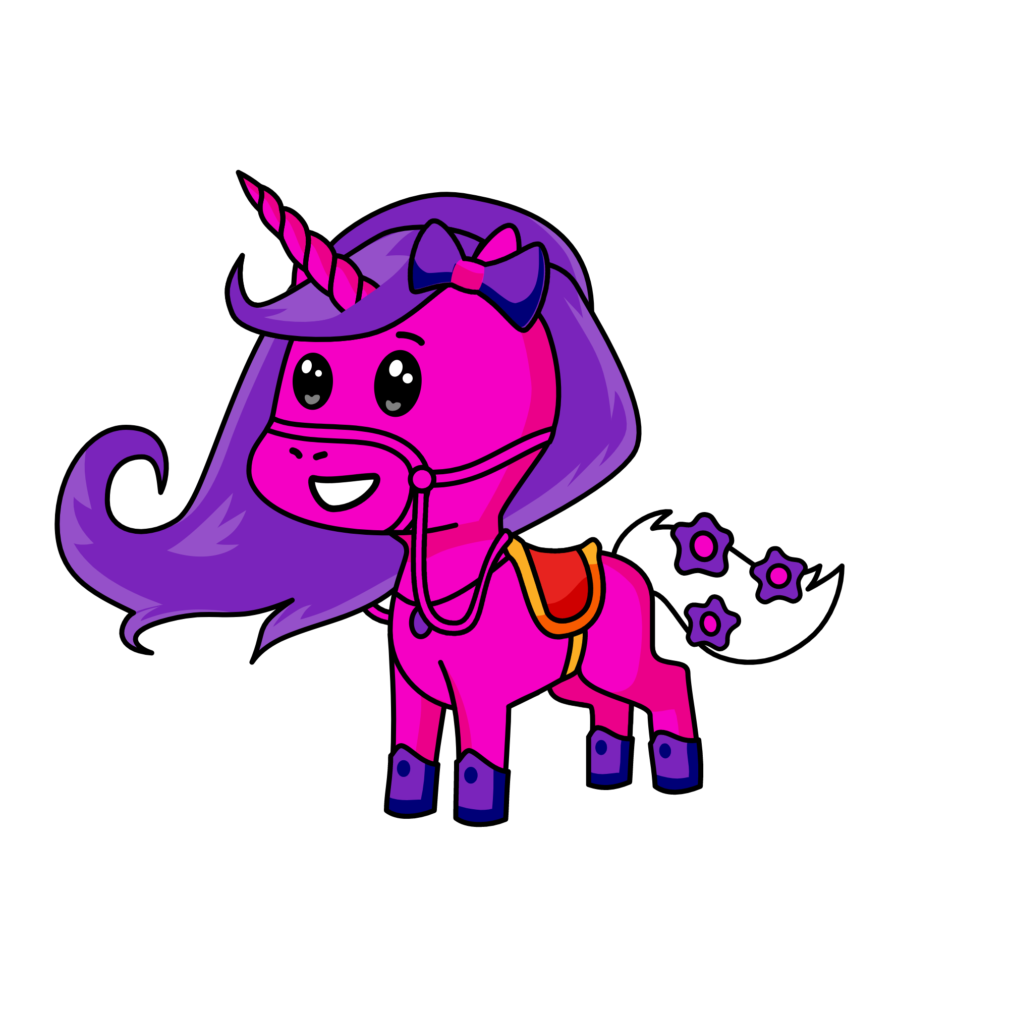 Purplene, the unicorn